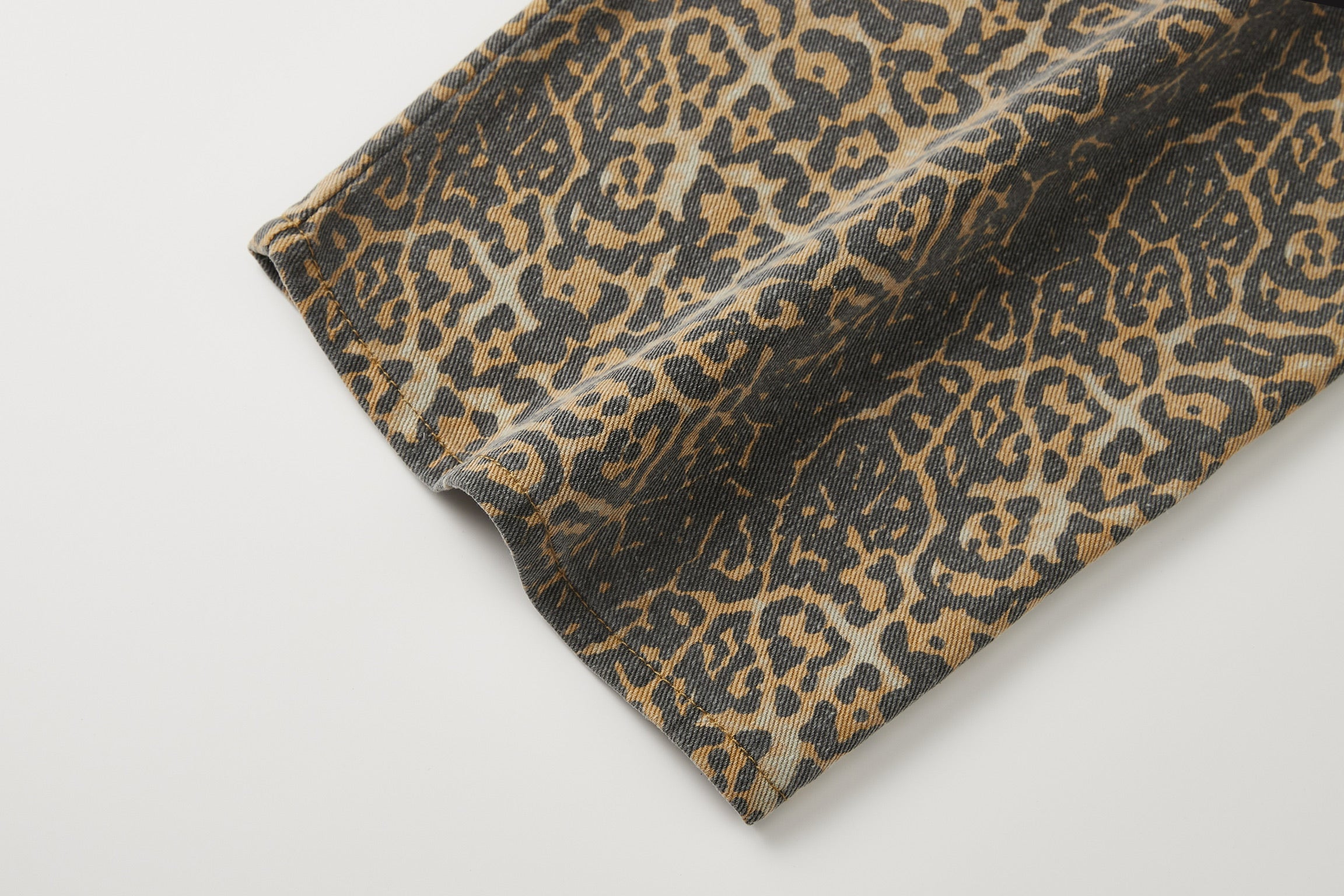 Cheetah Print Distressed Jeans