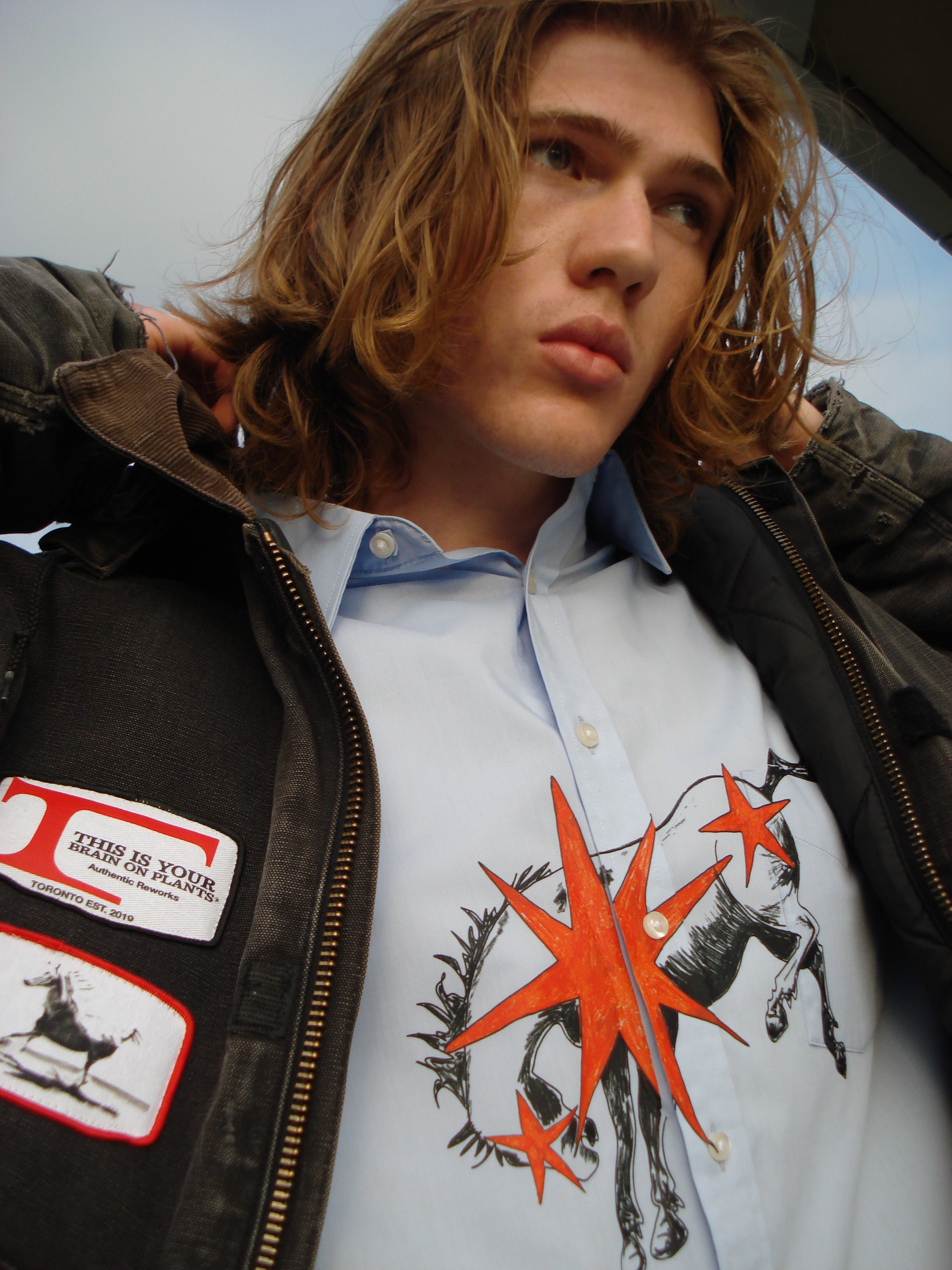 Carhartt Remake Double Collar Studded Quilted Hooded Jacket