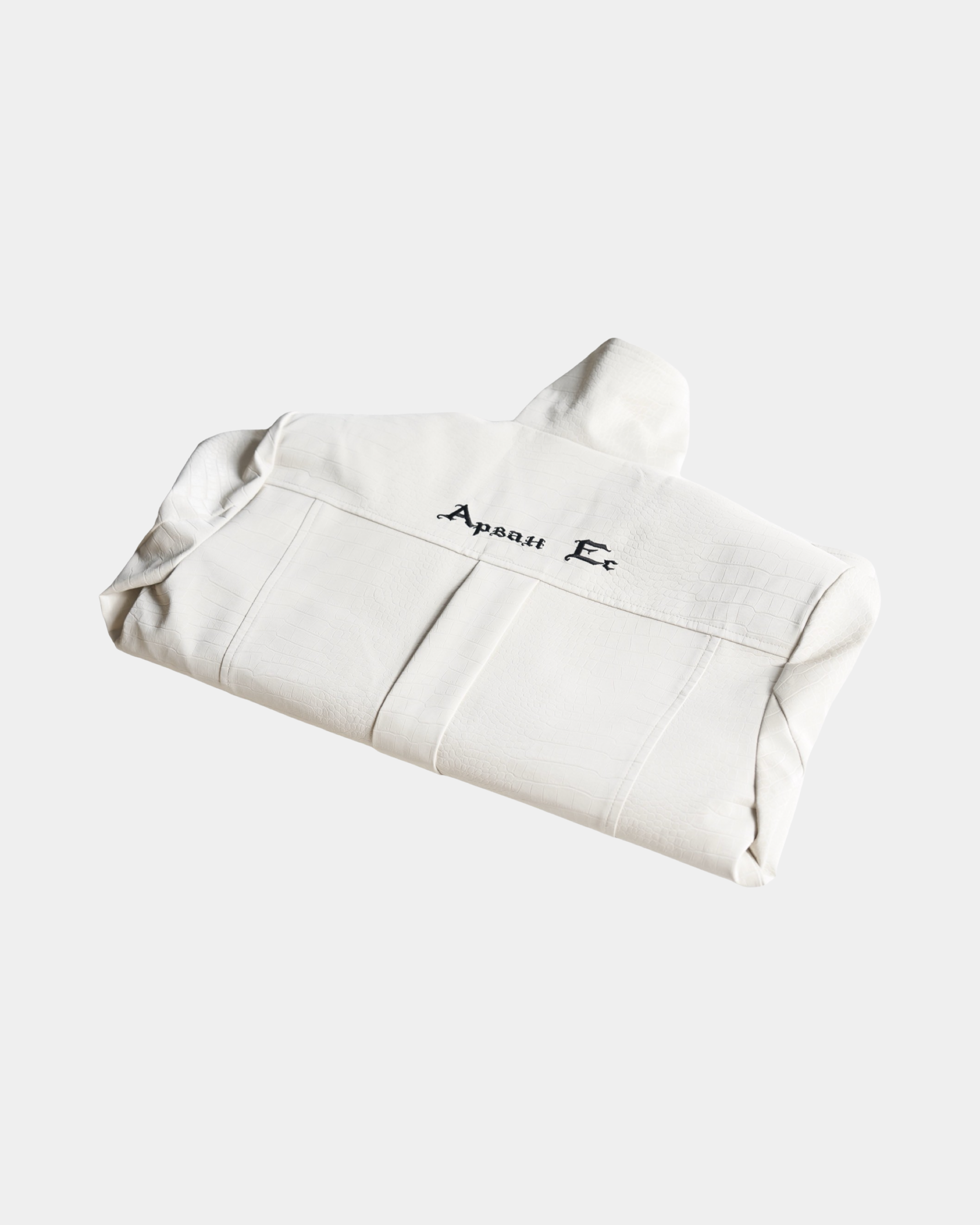 “Devil's Horn”Suit Style Leather Jacket (White)