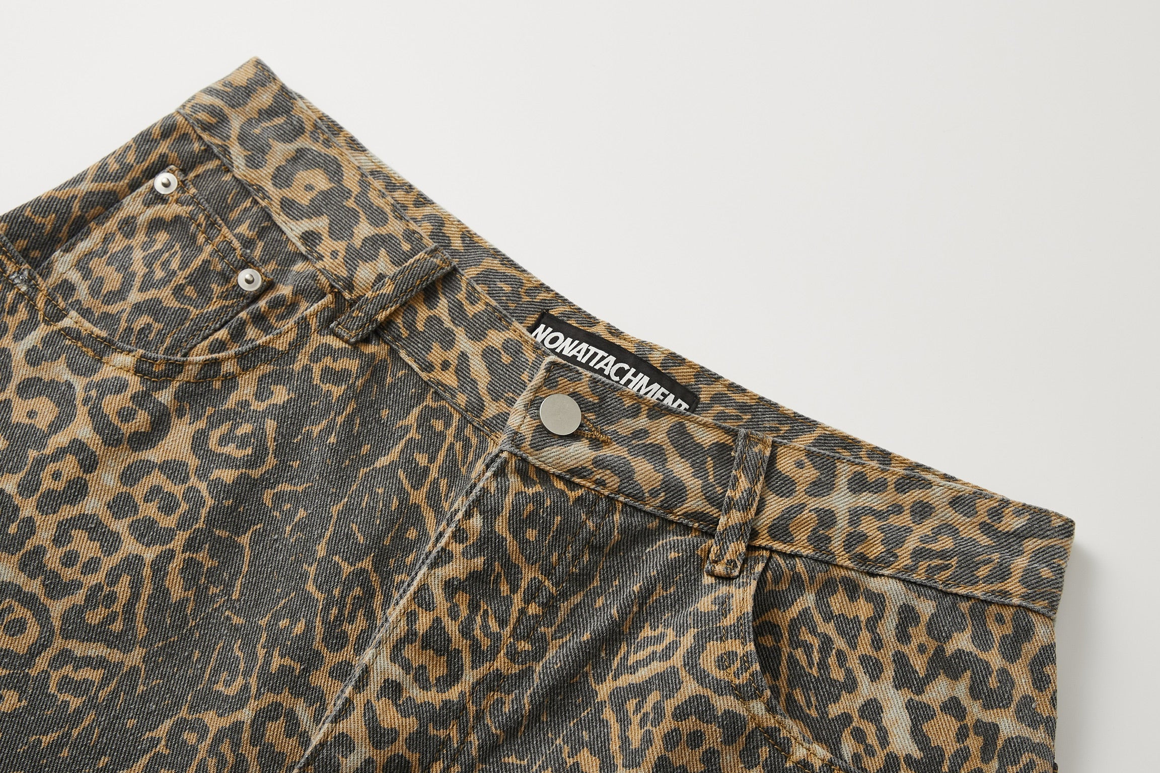 Cheetah Print Distressed Jeans