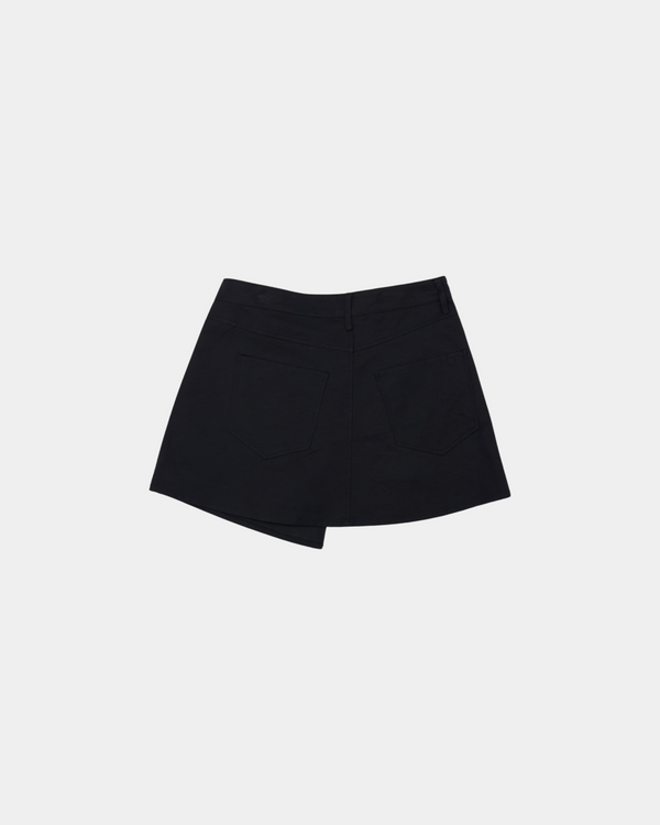 Black Semi Slanted Skirt