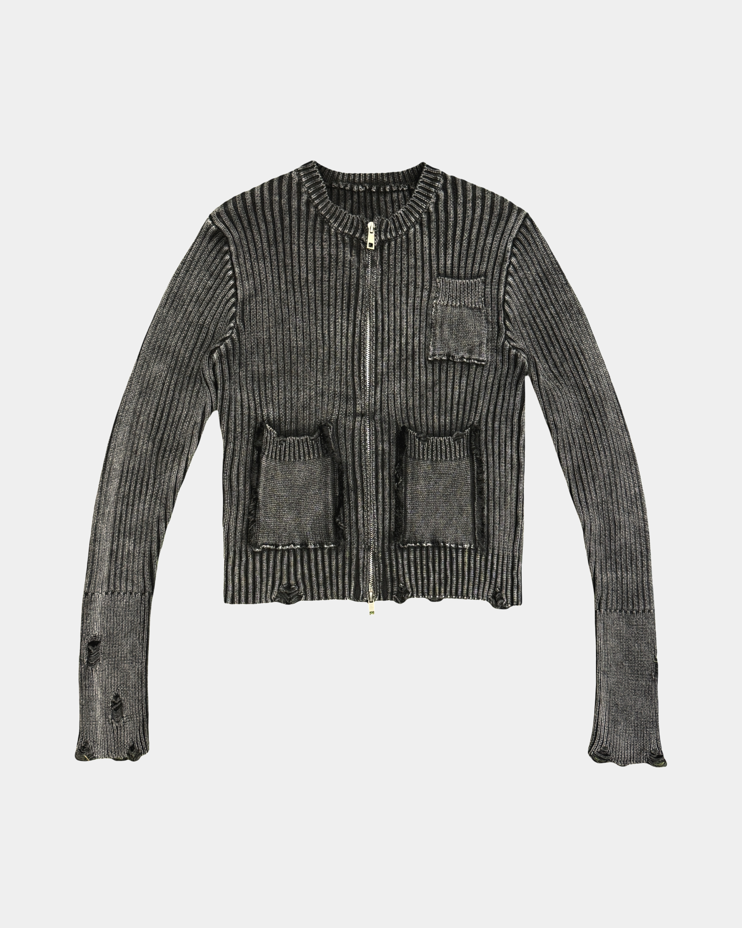 Charcoal Ruin Knit Jacket