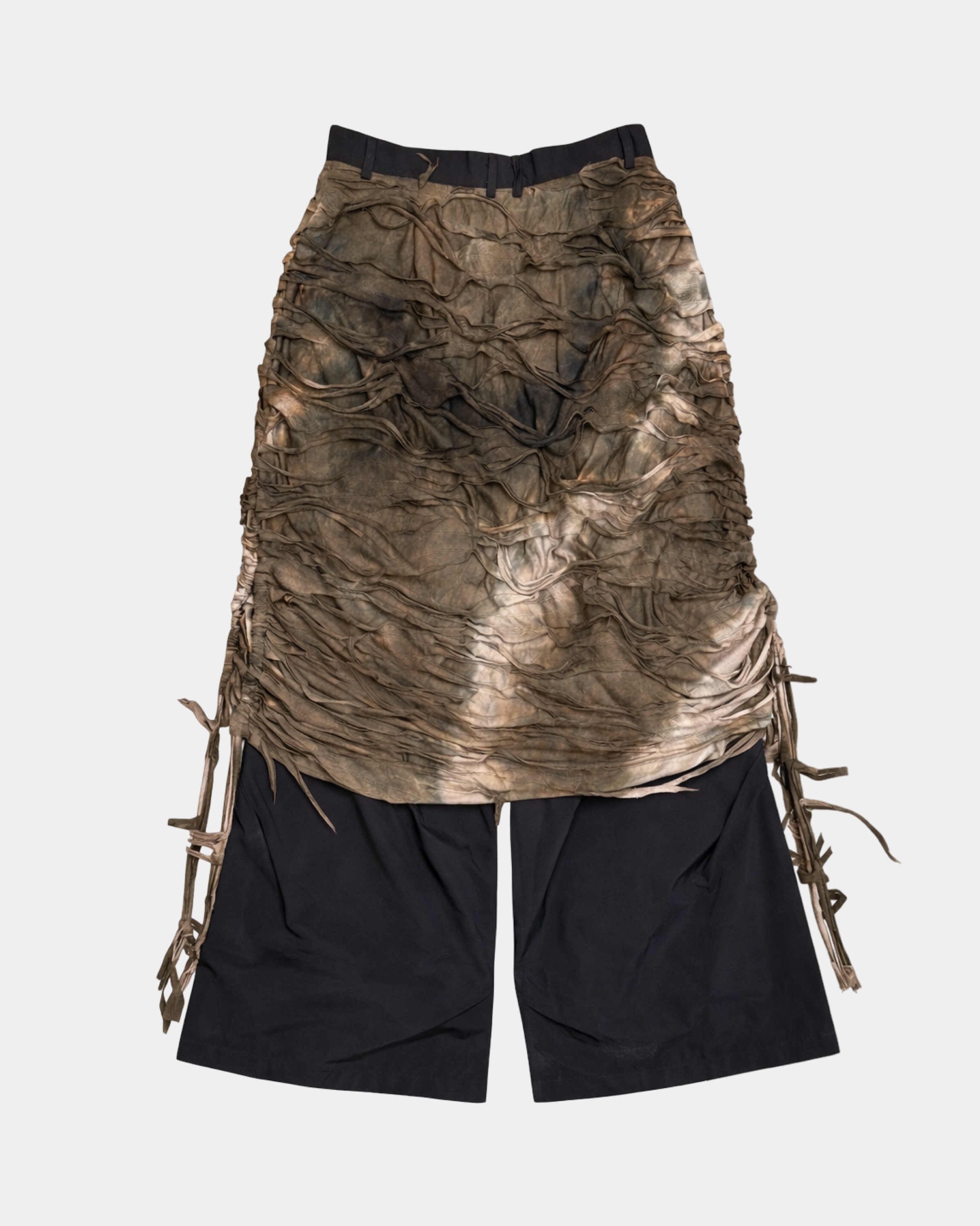 Remake Layered Drape Trousers with Gathered Over-Skirt