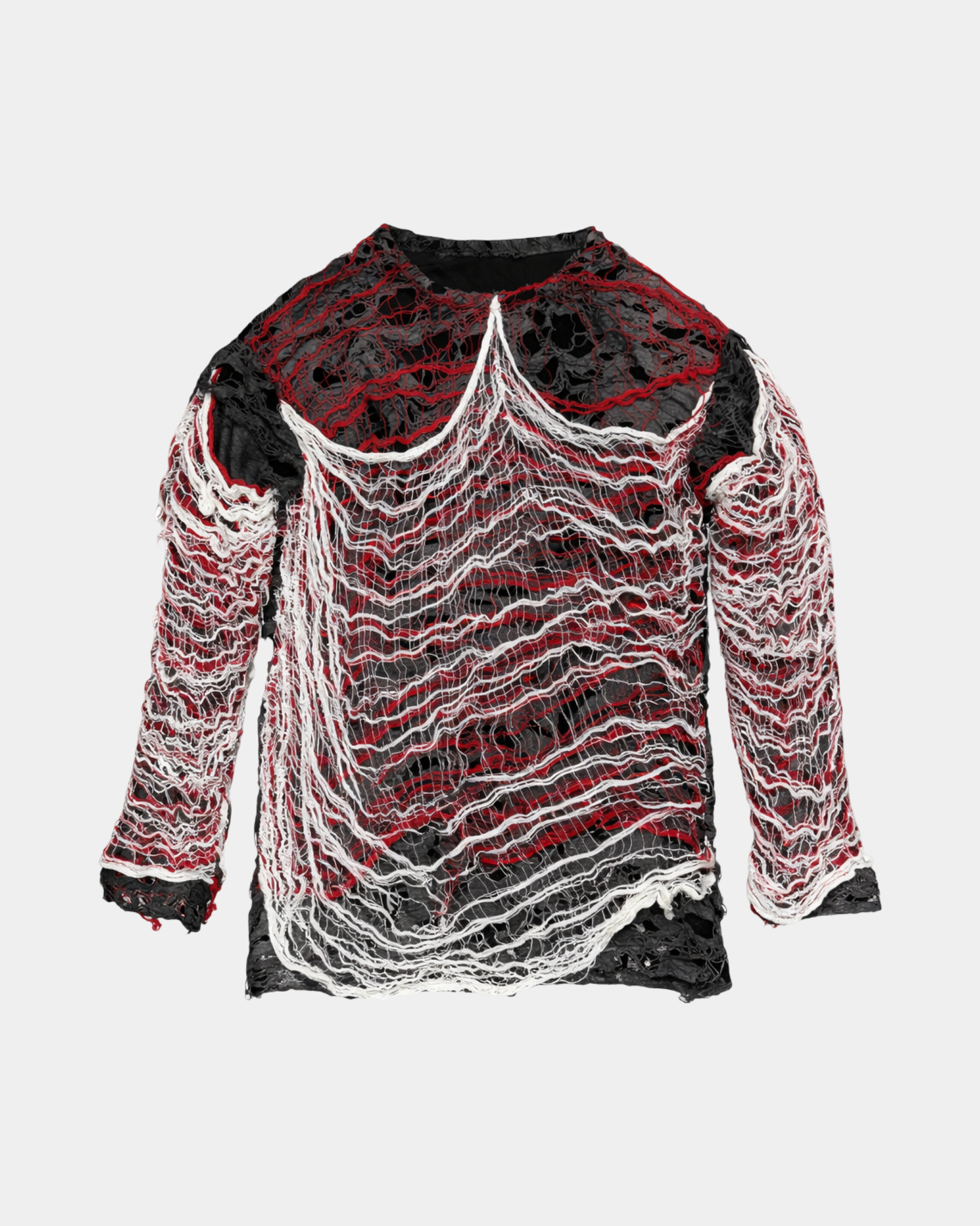 Remake Deconstructed Net Drape Pullover