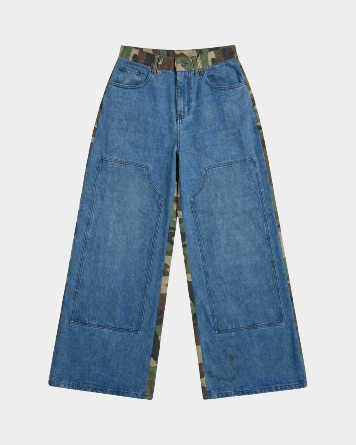Light Wash Woodland Camo Denim Jeans