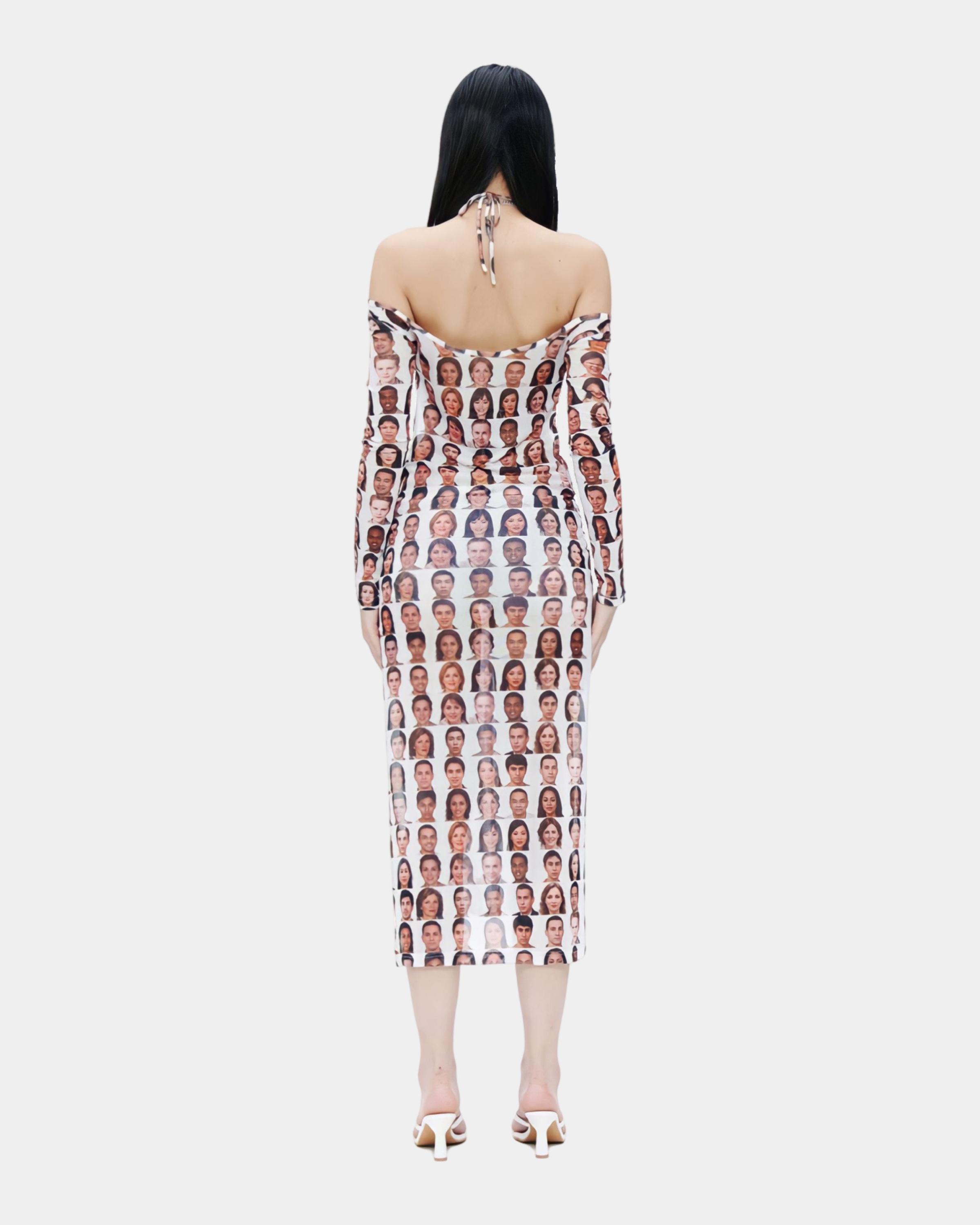 Portrait Kaleidoscope Multiway Halter Dress