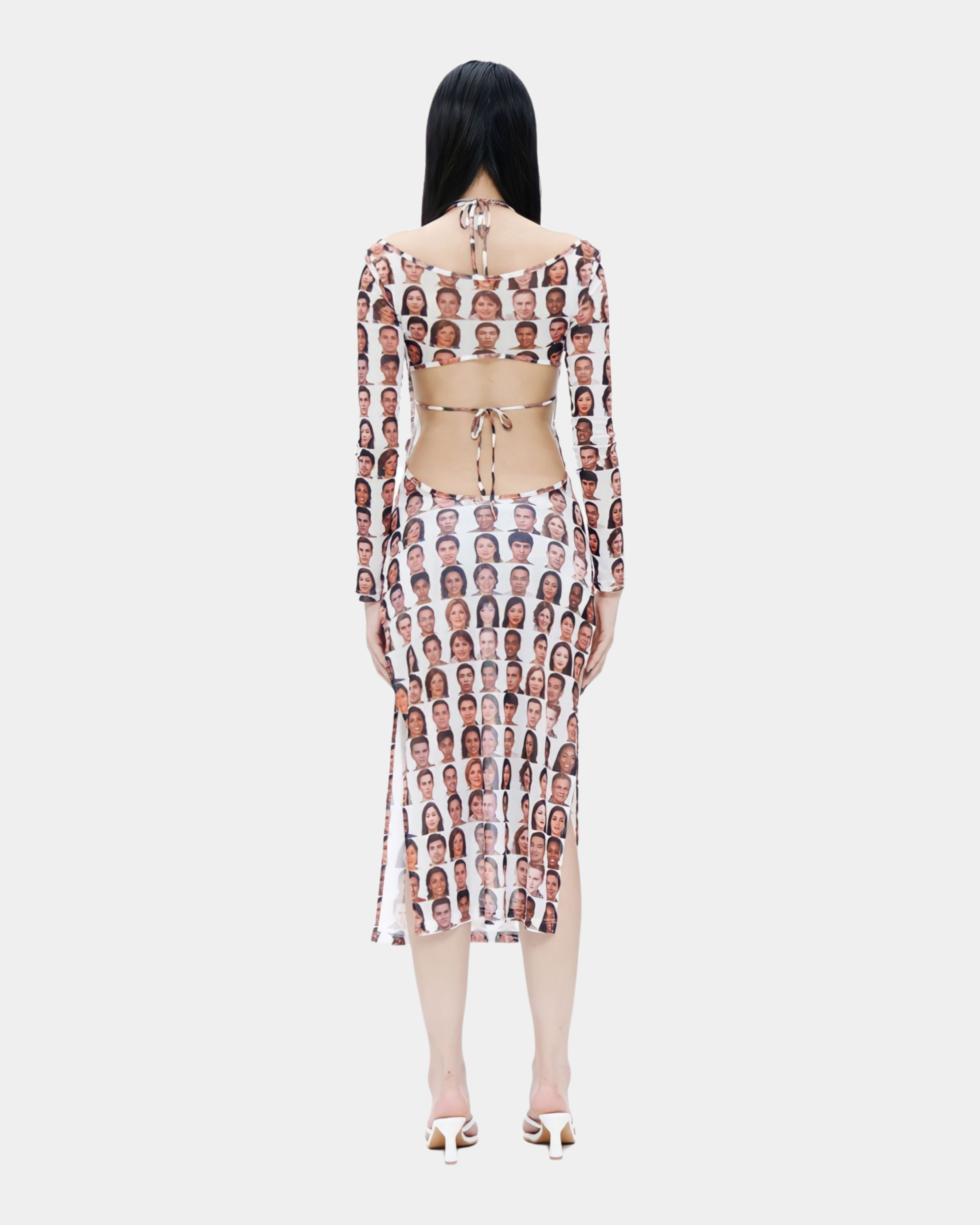 Portrait Kaleidoscope Multiway Halter Dress