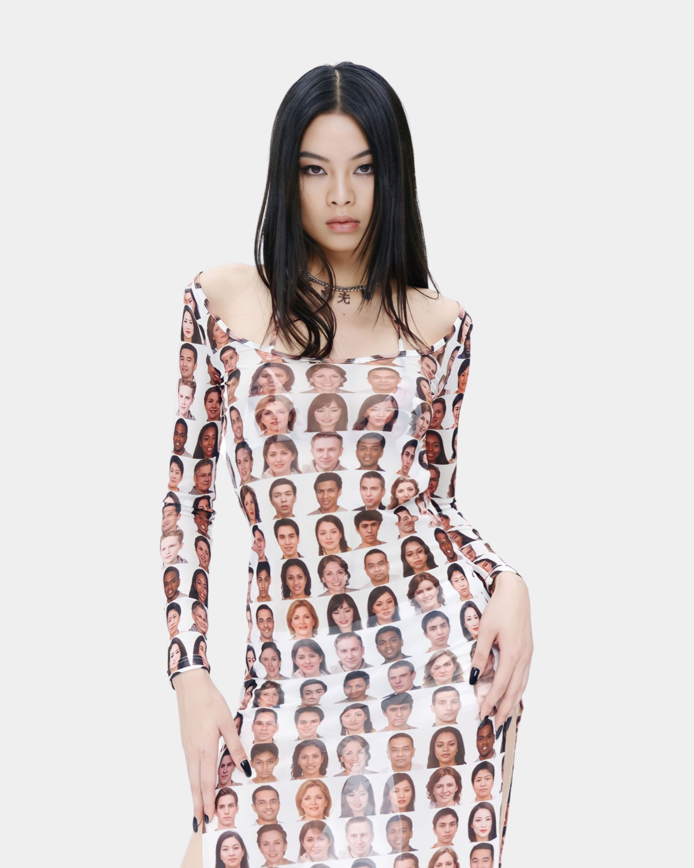 Portrait Kaleidoscope Multiway Halter Dress