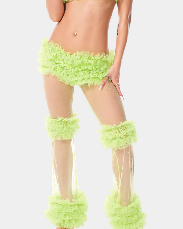 Lime Green Tulle Pants