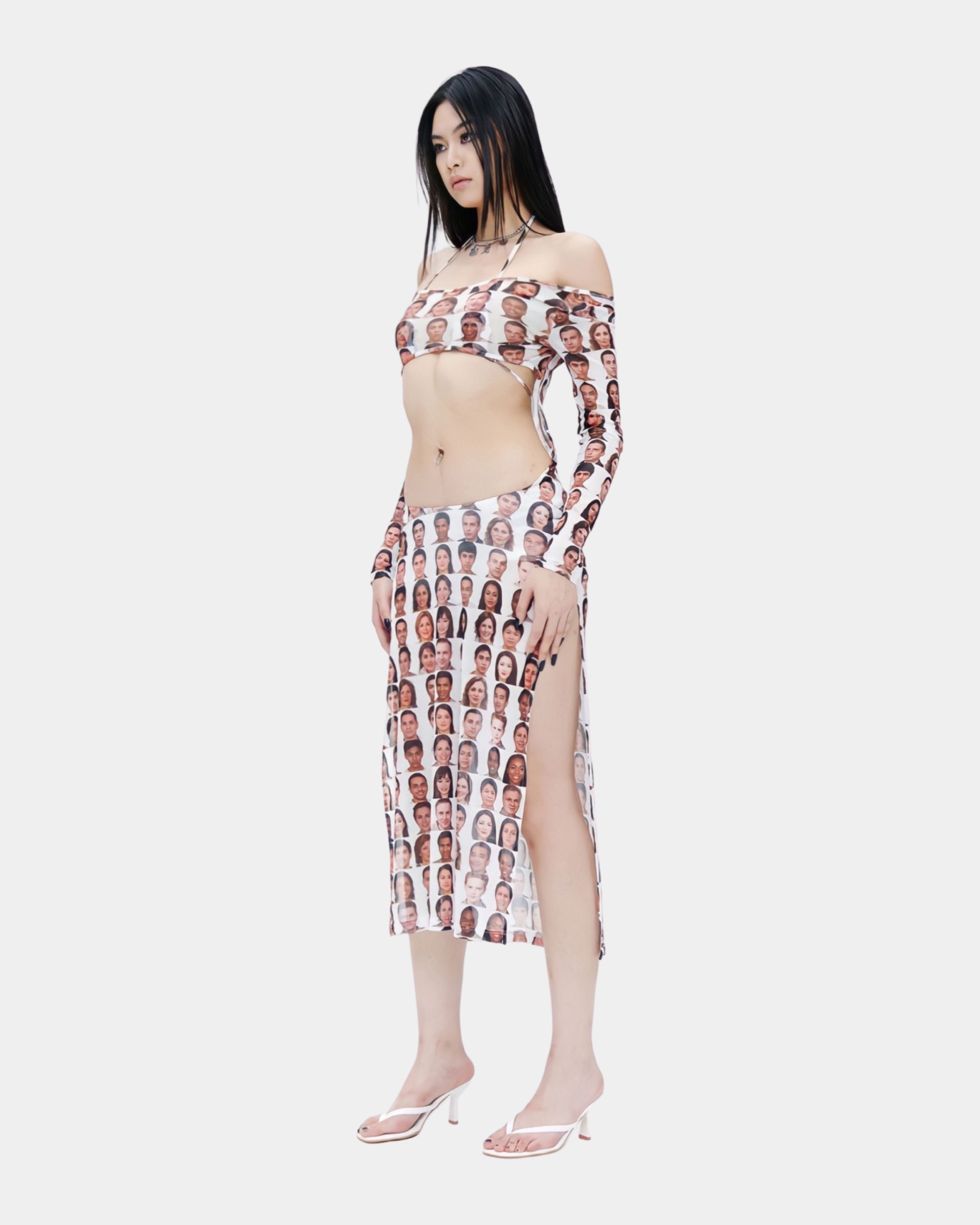 Portrait Kaleidoscope Multiway Halter Dress