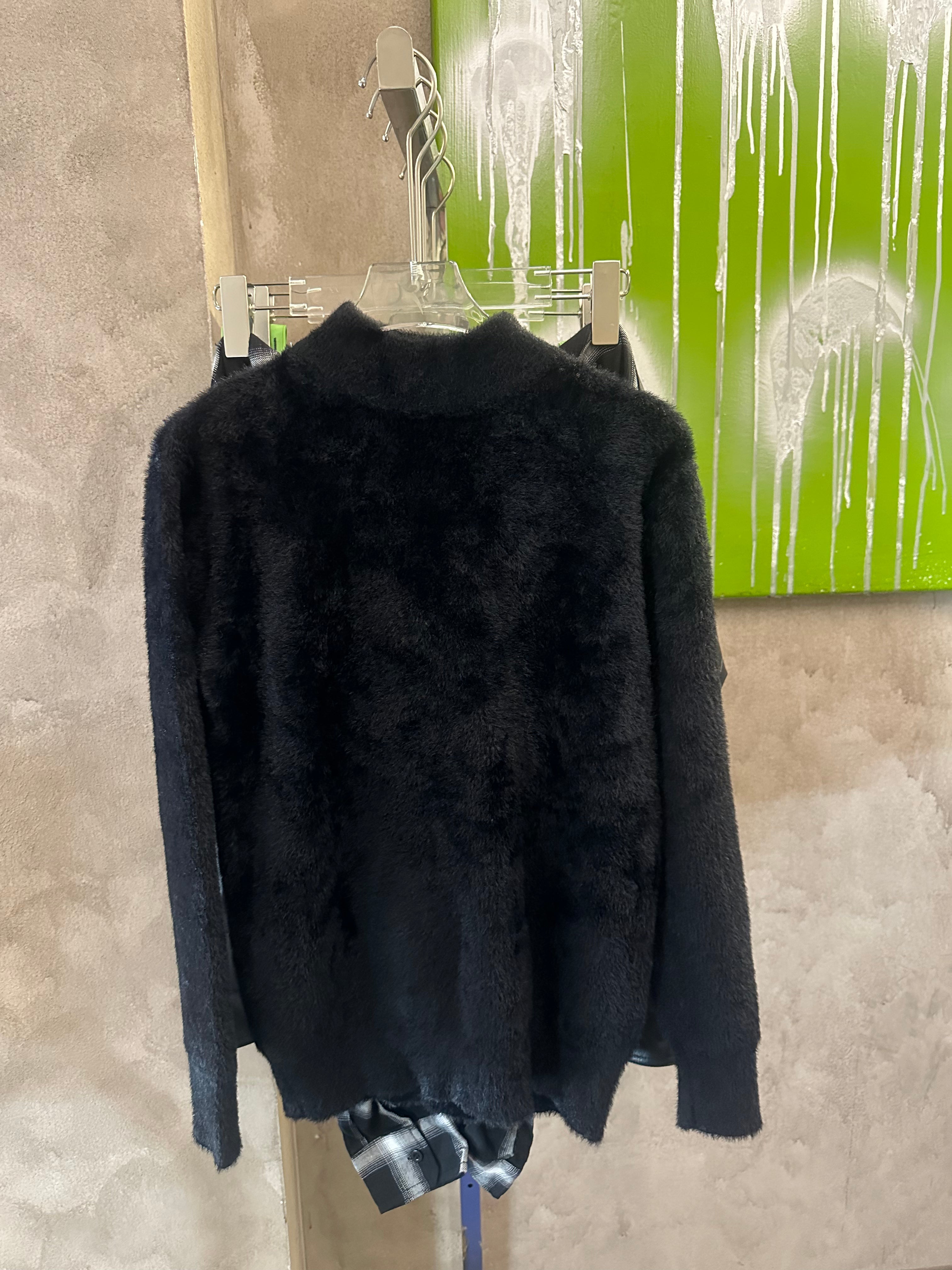 Wool Blend Black turtleneck sweater