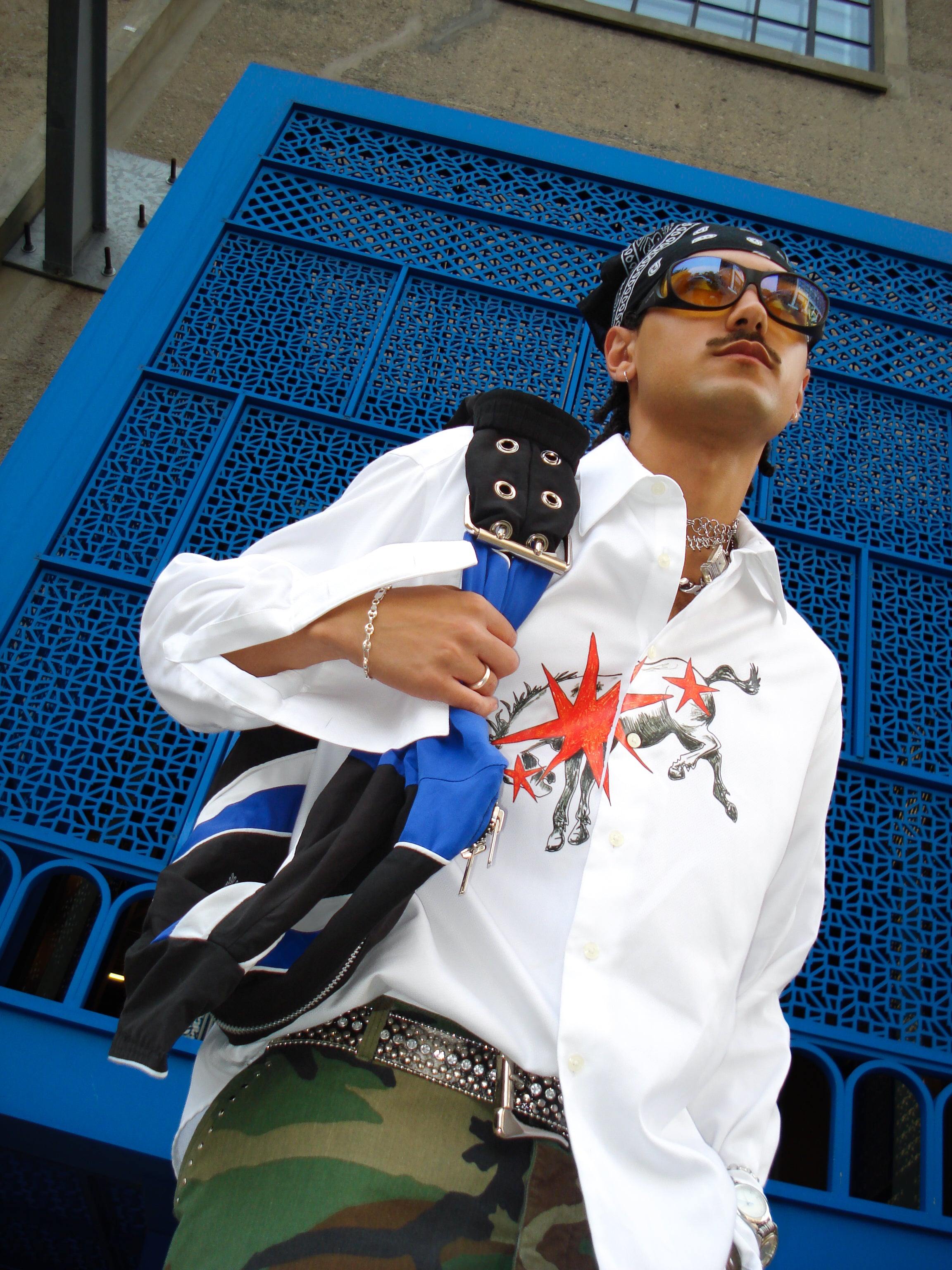 Pony Long Sleeve White Shirt