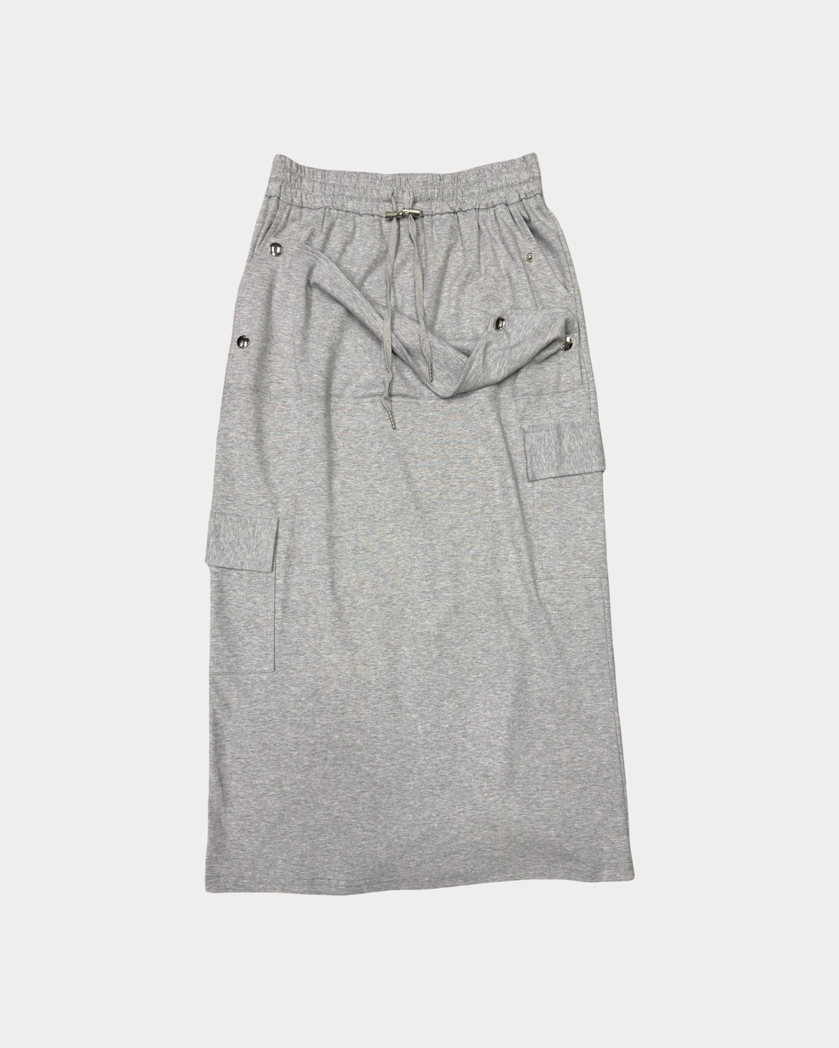 Silver Veil Utility Midi Skirt