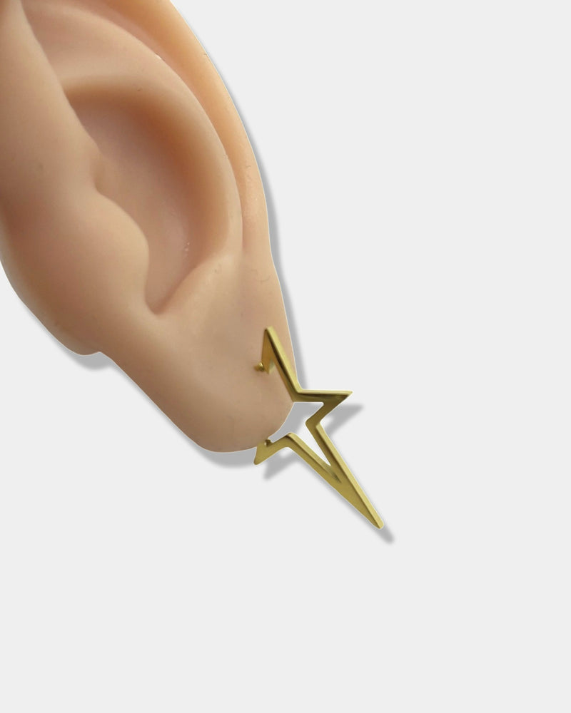 Gold Star Spike Earrings