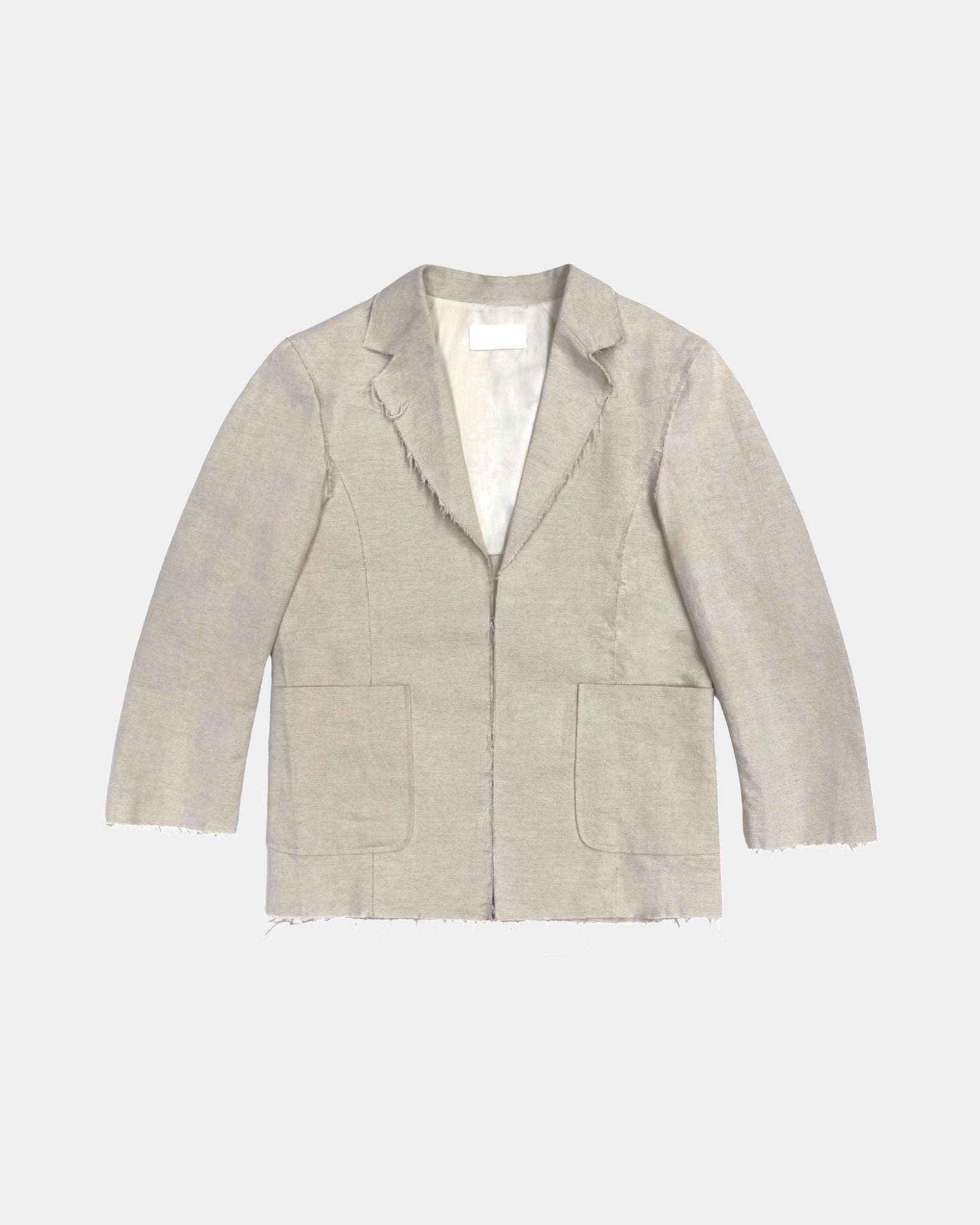 Canvas Frayed Blazer