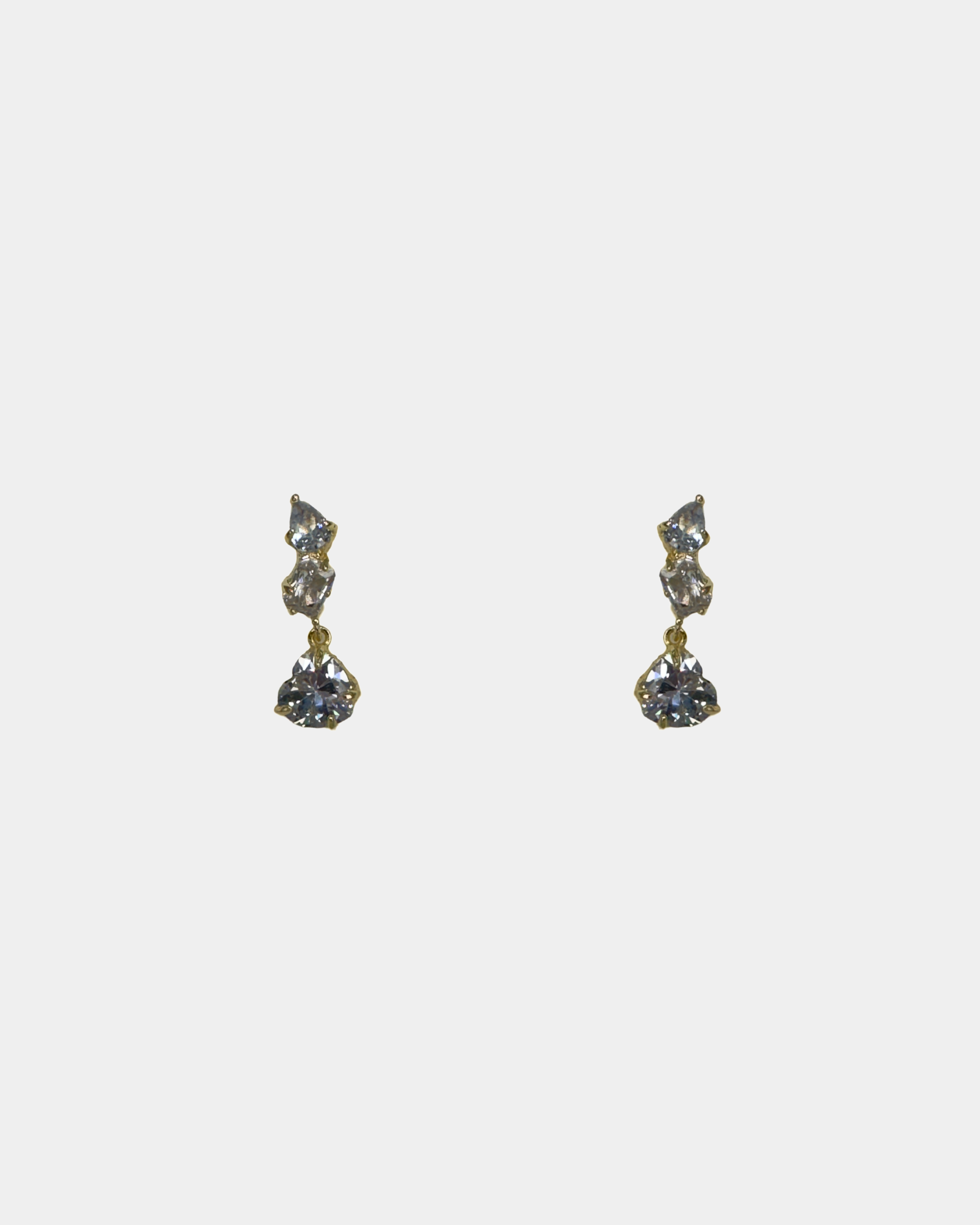 Golden Zircon Dangle Earrings