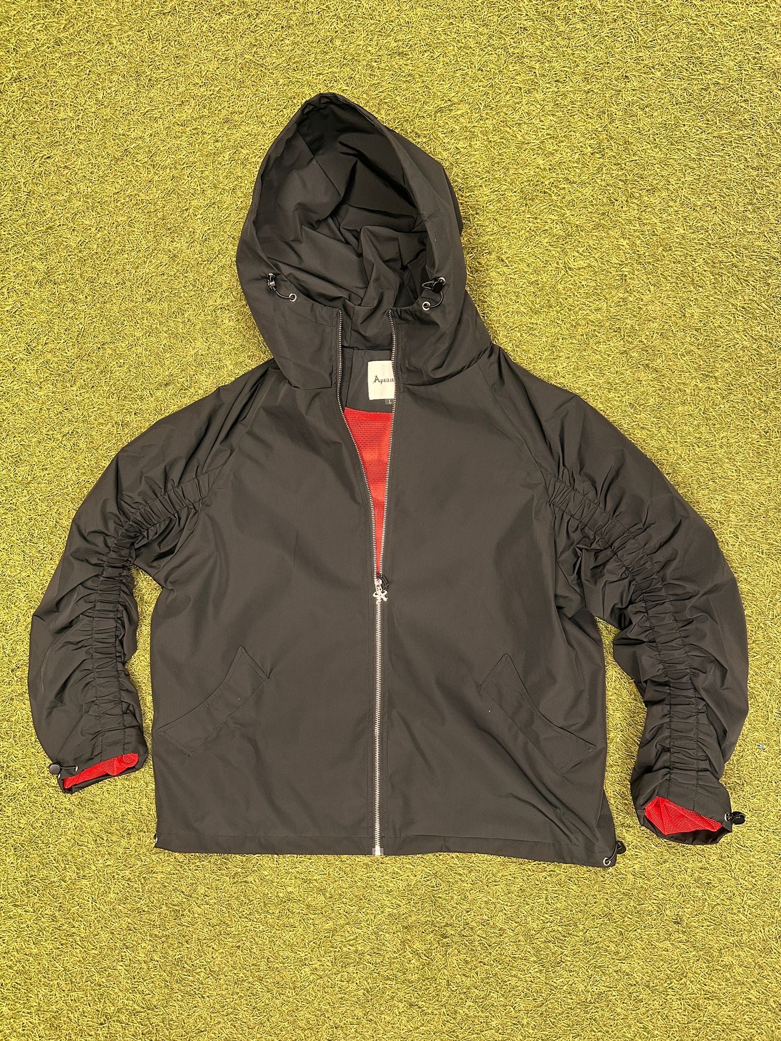 Black Outdoor Waterproof Windbreaker Jacket