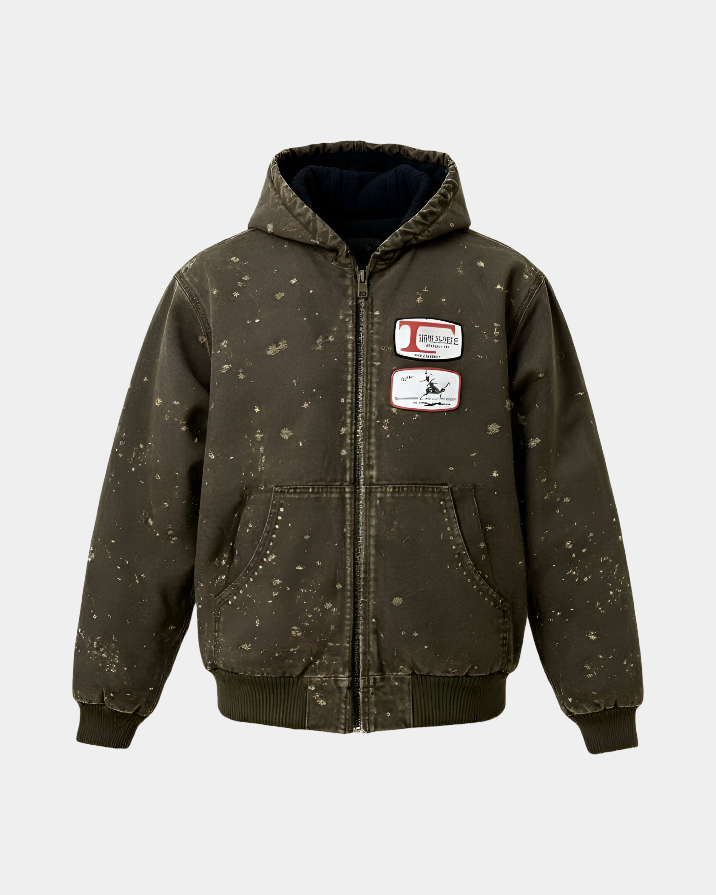 Carhartt J130 Remake Distress Studded Quilted Hooded Jacket