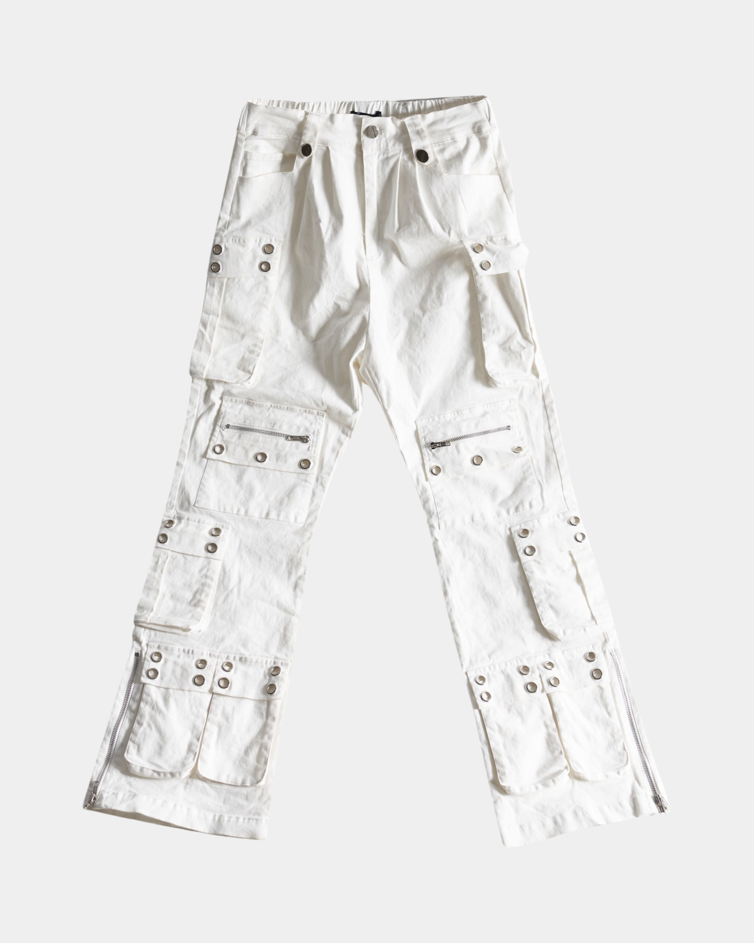 Multi-Pocket Pants (White)