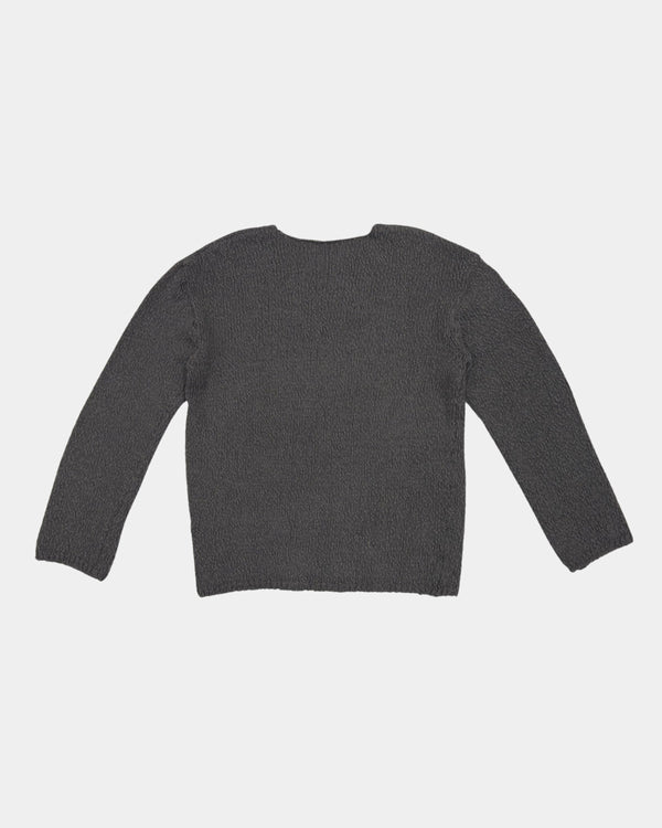 Knitted Long Sleeve Grey Sweater