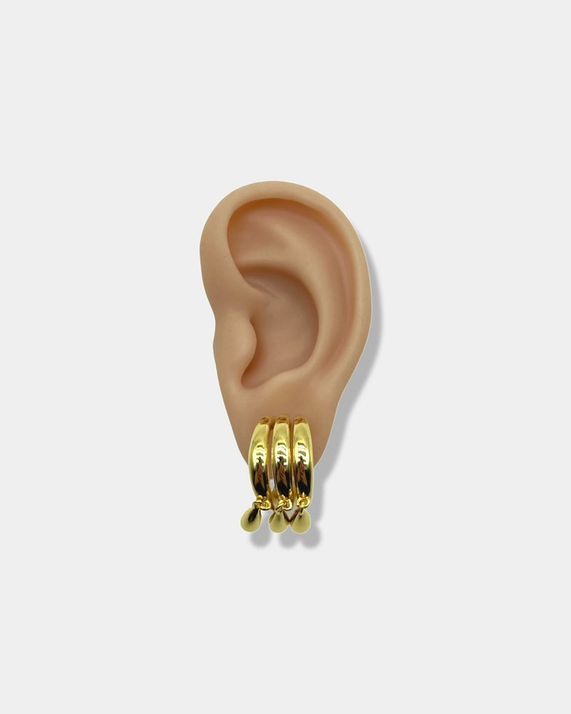 Gold Pillar Earrings