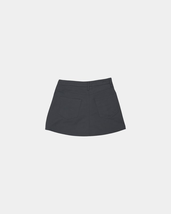 Charcoal Semi Slanted Skirt