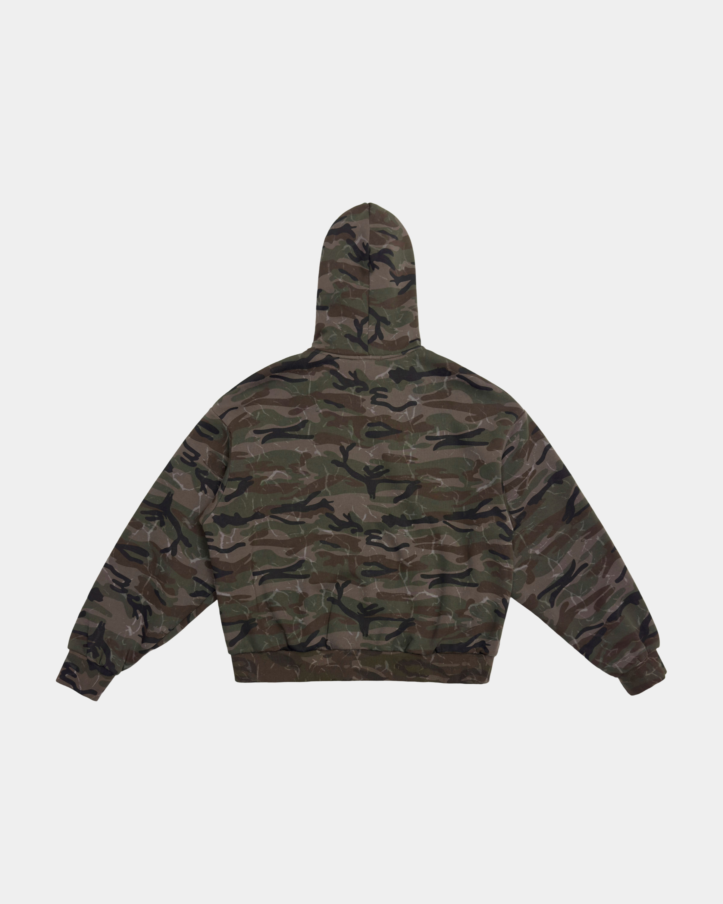 Hooded Camouflage Zip-Up