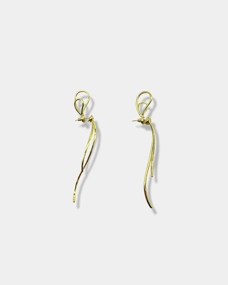 Gold Knot Dangle Earrings