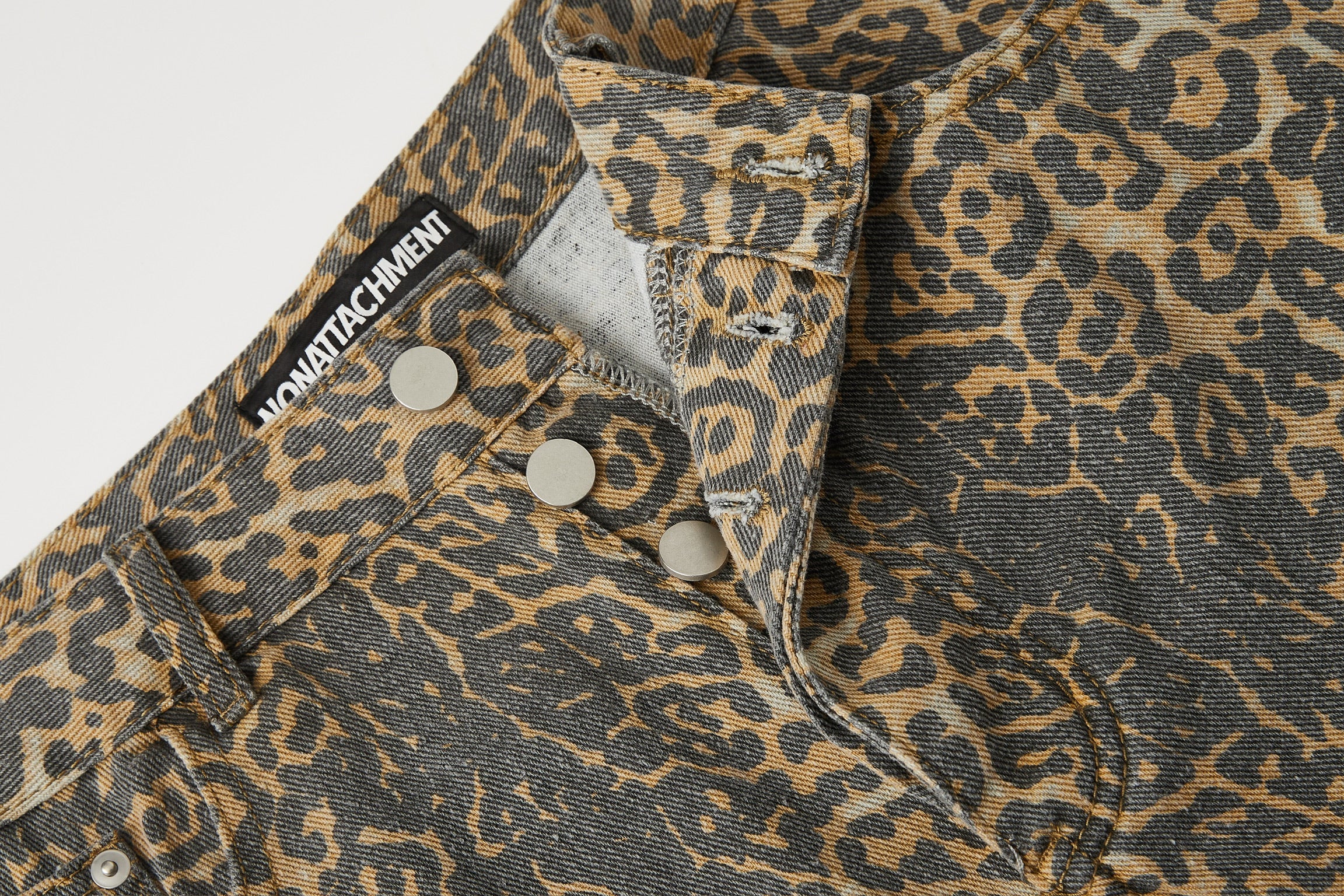 Cheetah Print Distressed Jeans