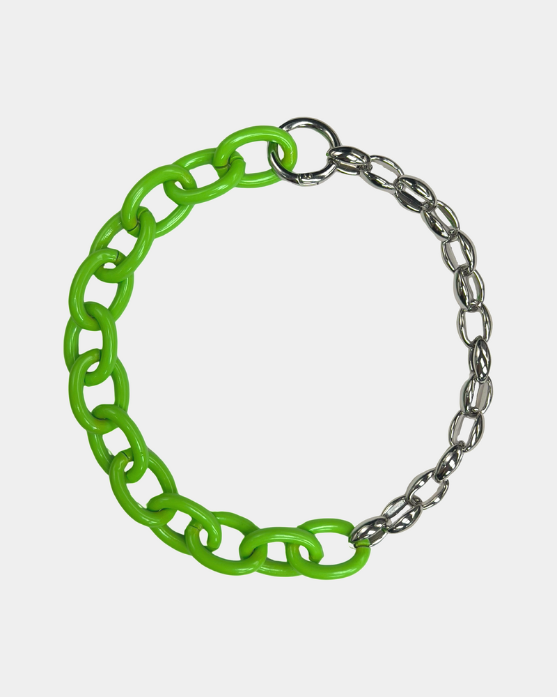 Green and Silver Mixed Necklace