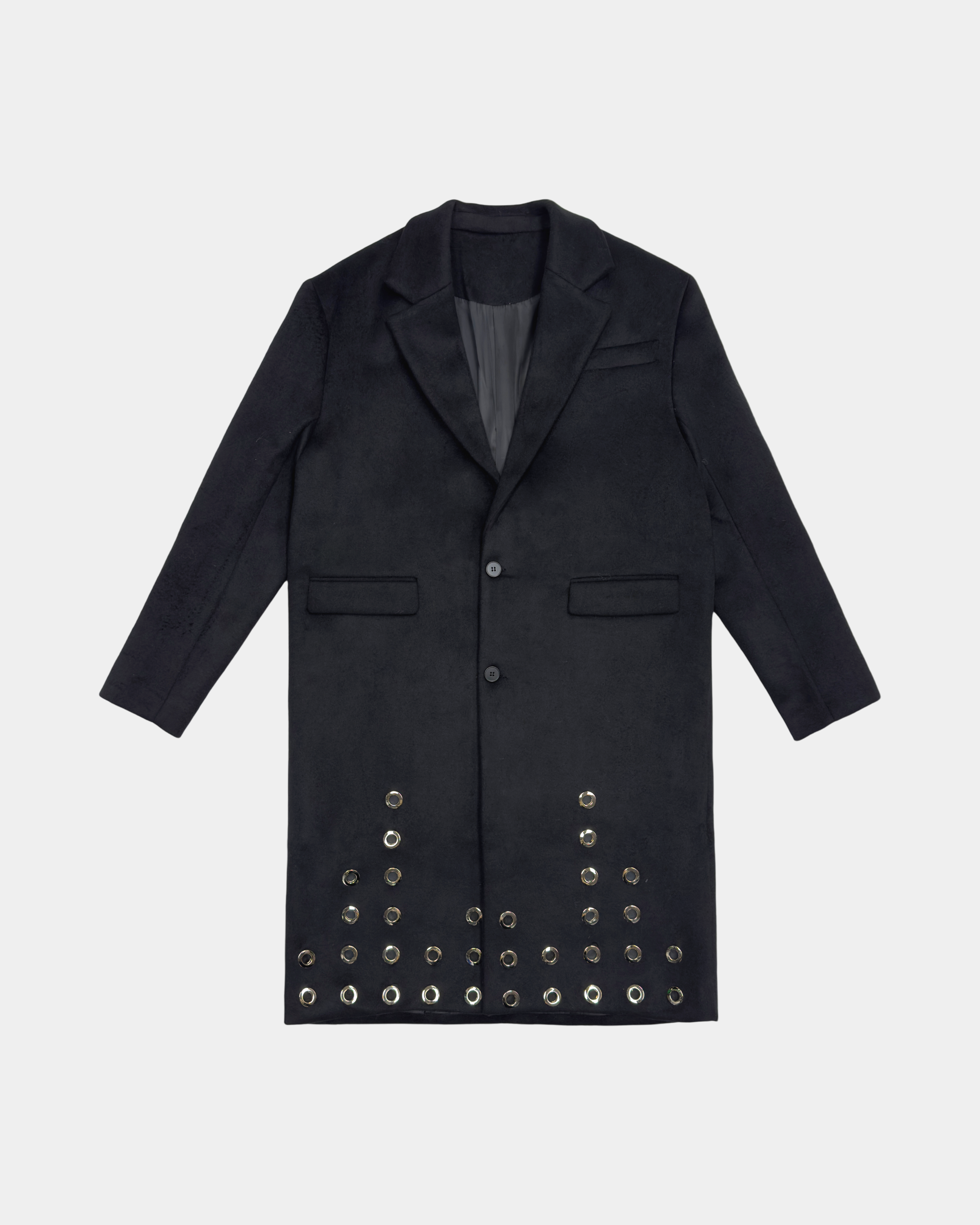 Black Eyelet Peacoat