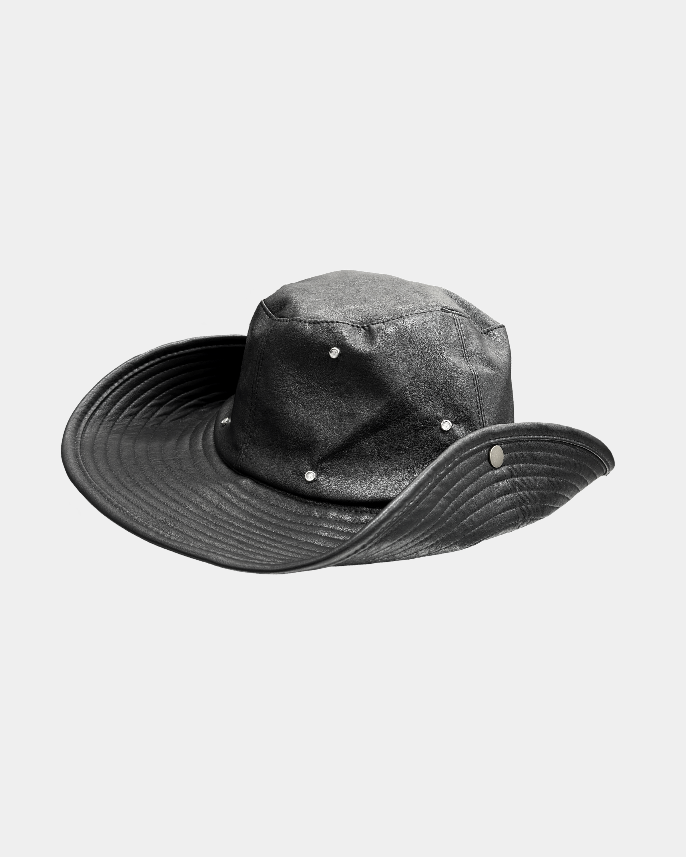 Pleather Brim Hat