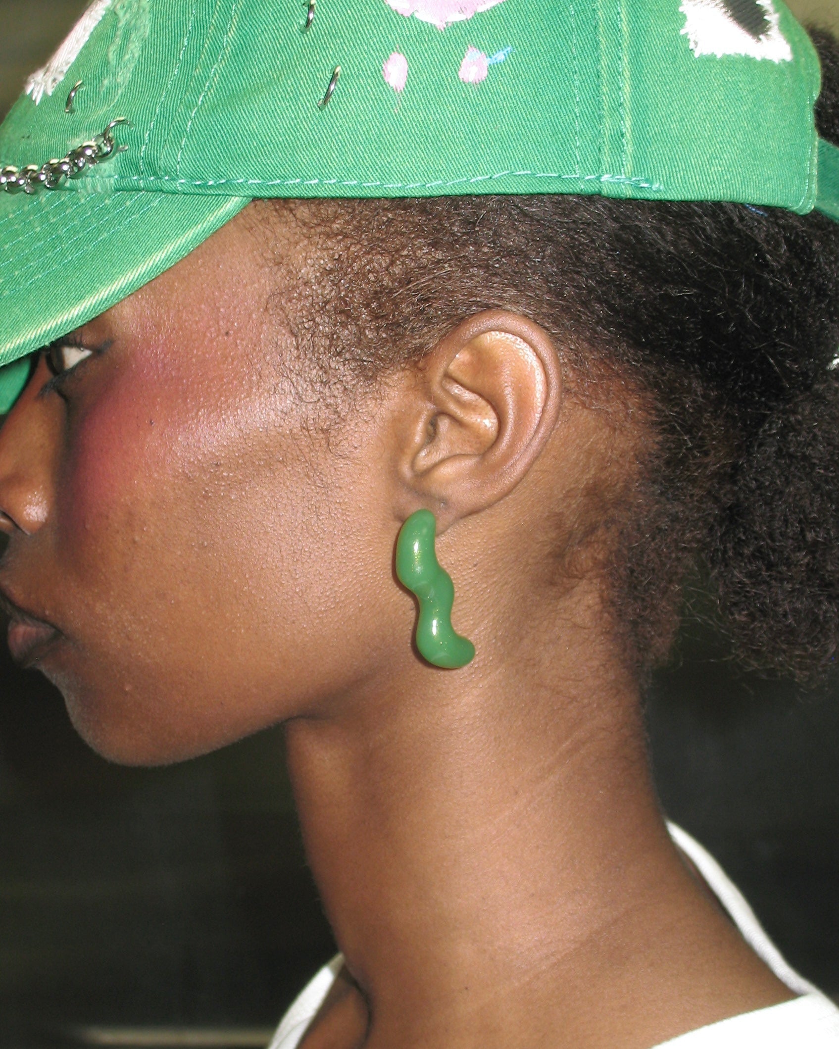 Emerald Ripple Earrings (pair)