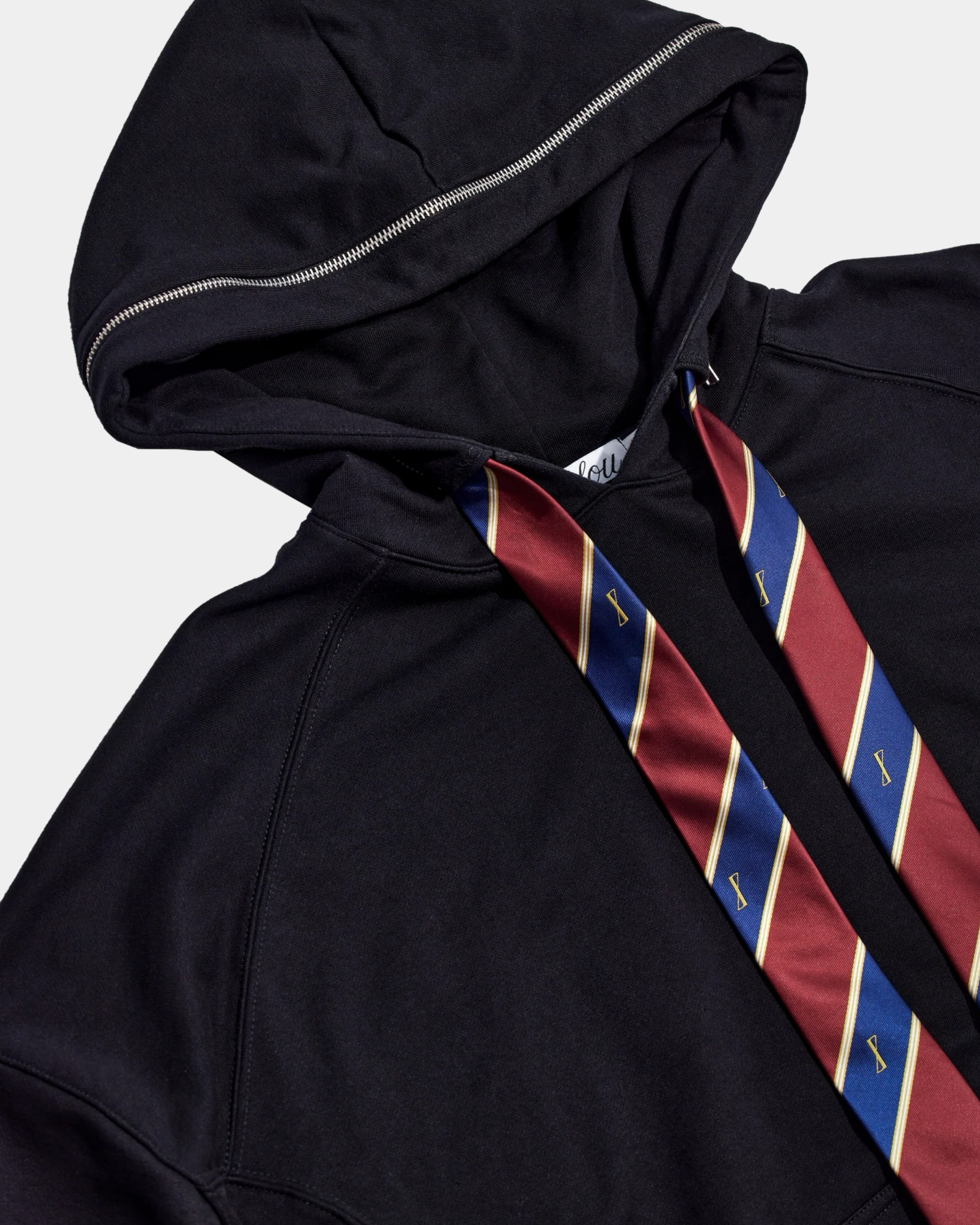 Black College Tie Hoodie (Comes with tie)