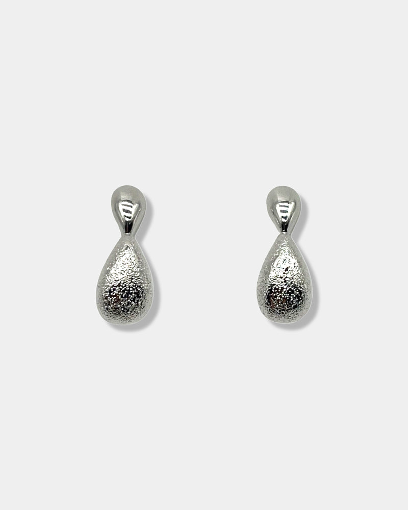 Silver Speckles Drop Earrings