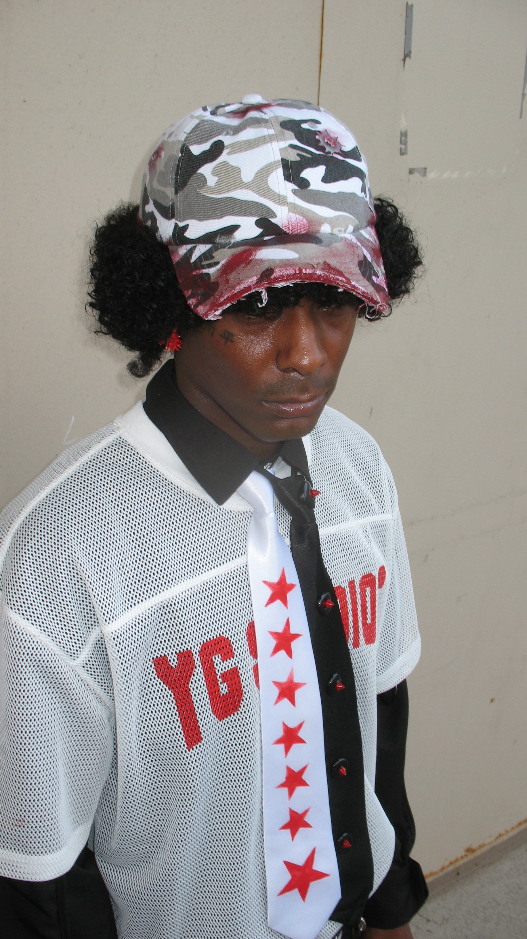 White Ghostfield Bleed Camo Cap