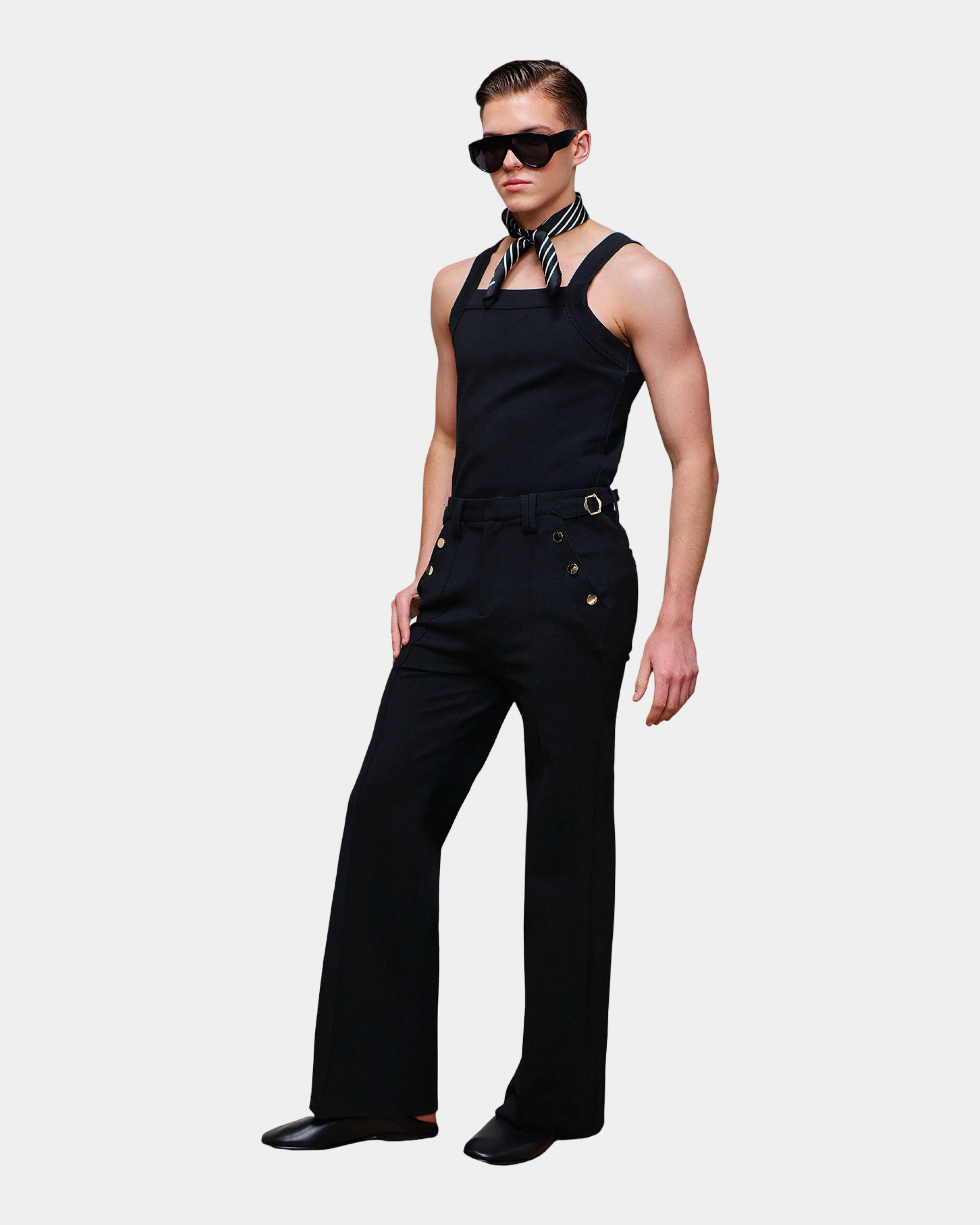 Asher Black Ponte Boot Cut Trouser