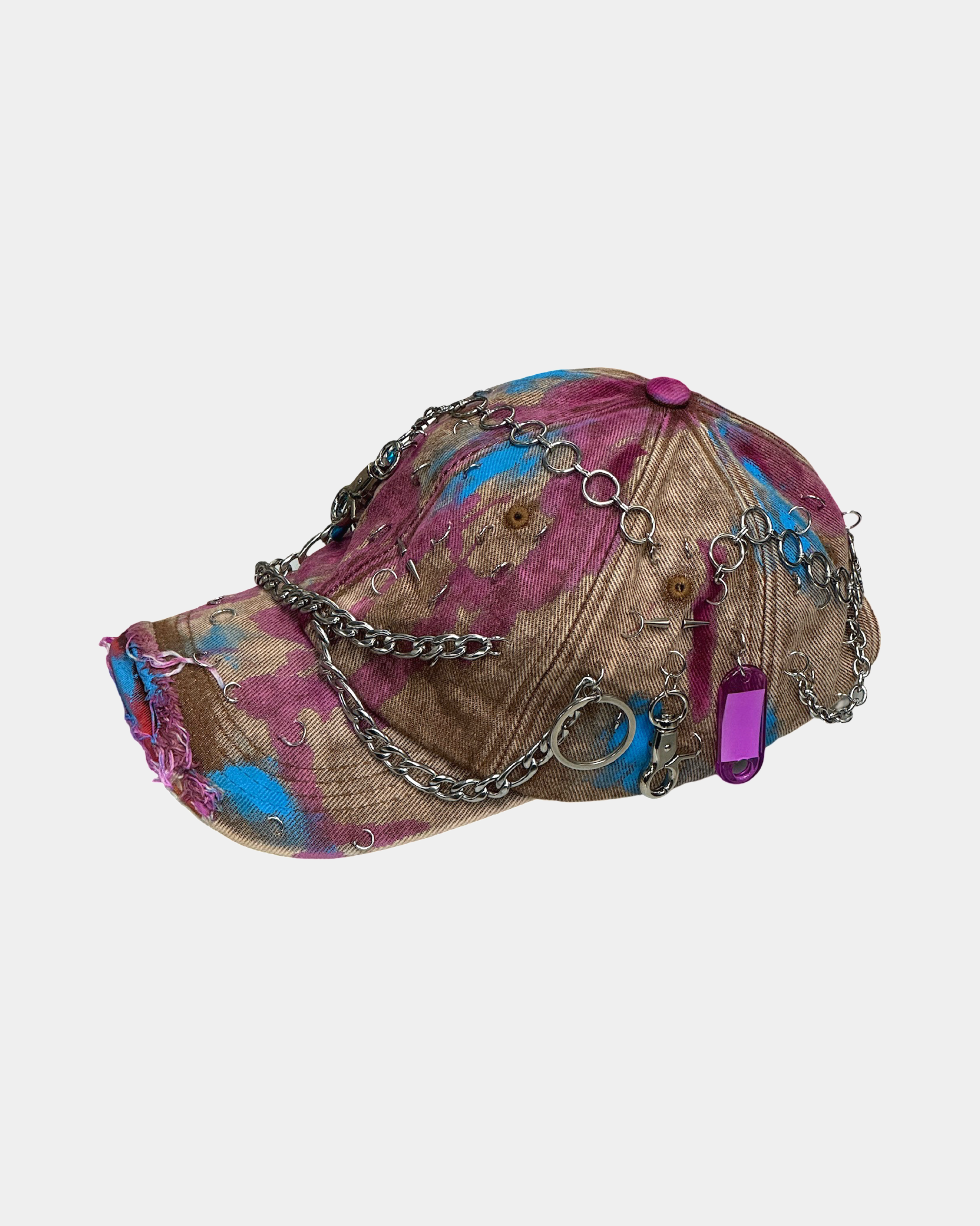 Magenta Key Chain Studded Hat