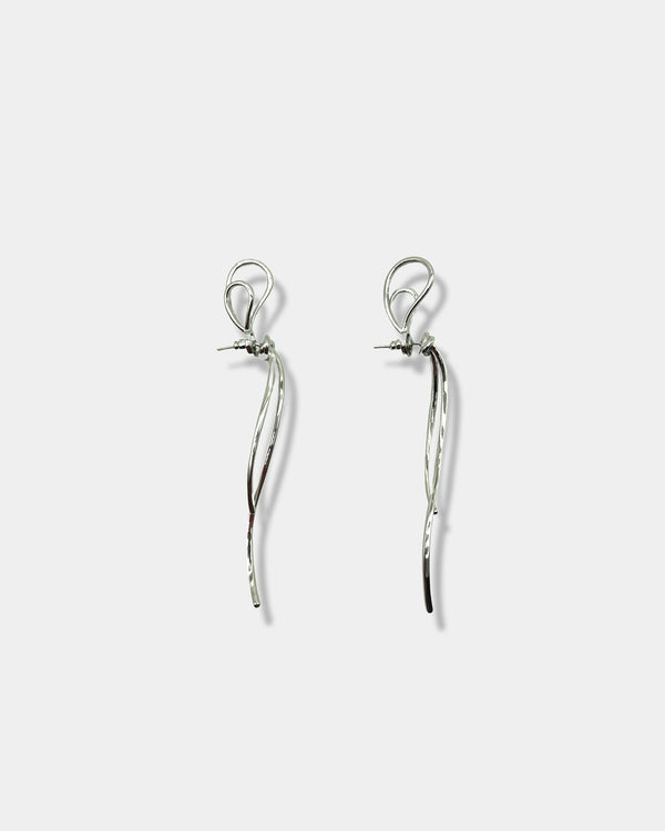 Silver Knot Dangle Earrings