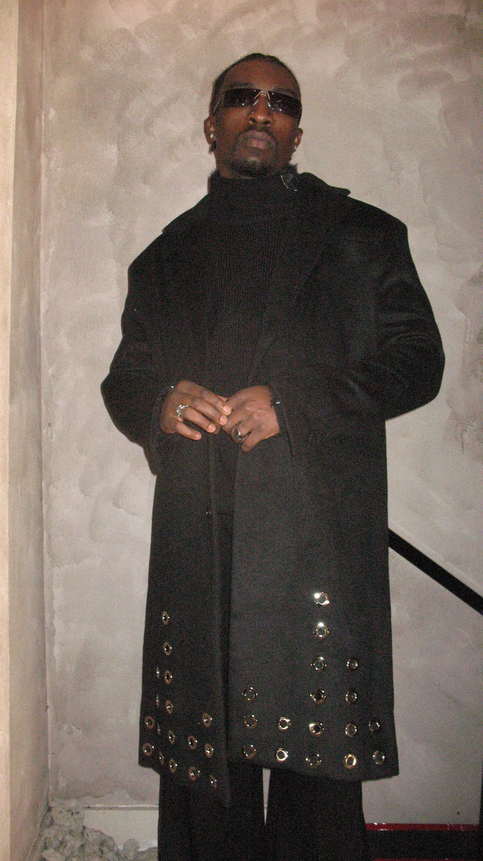 Black Eyelet Peacoat