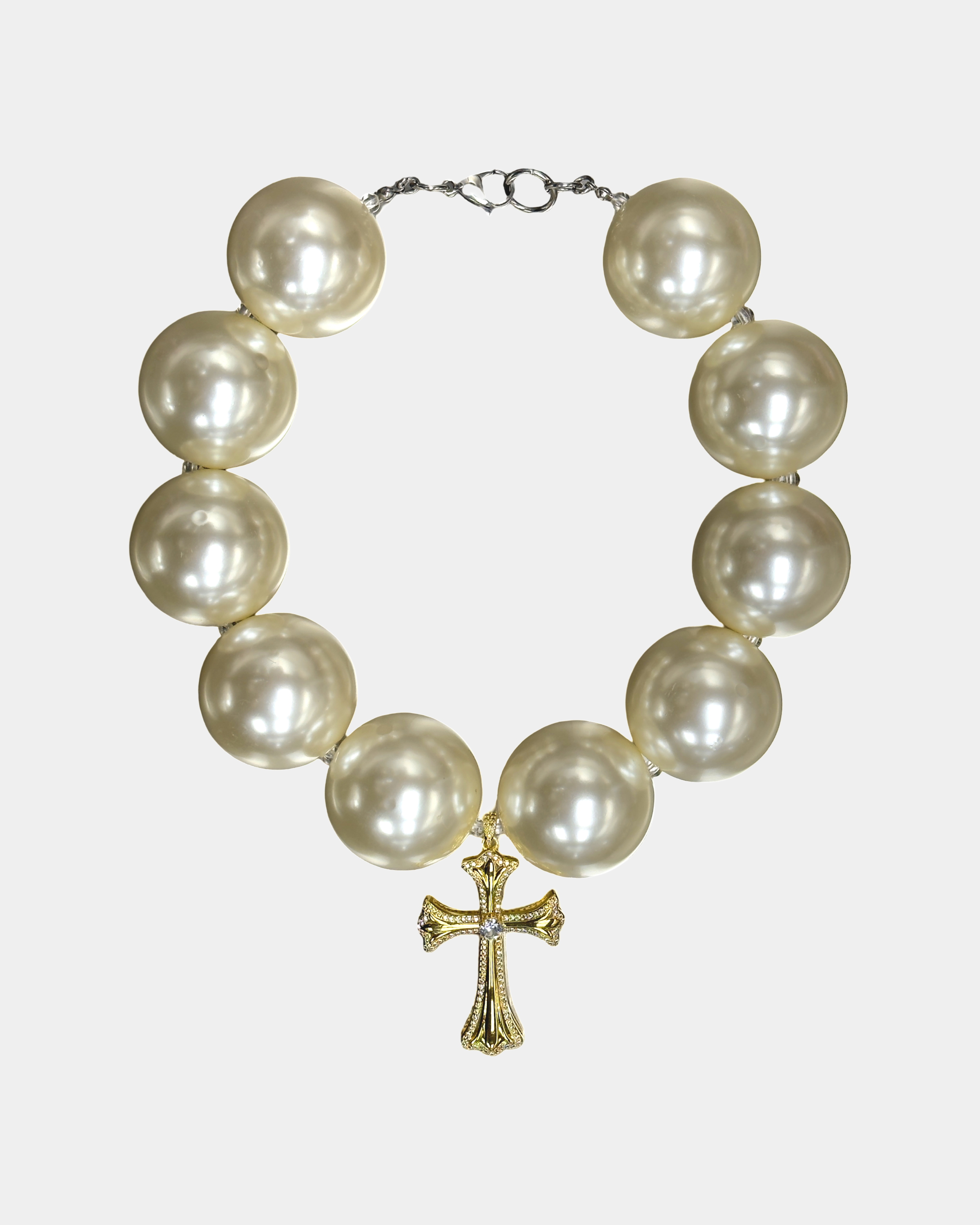 Cross Pearl Necklace