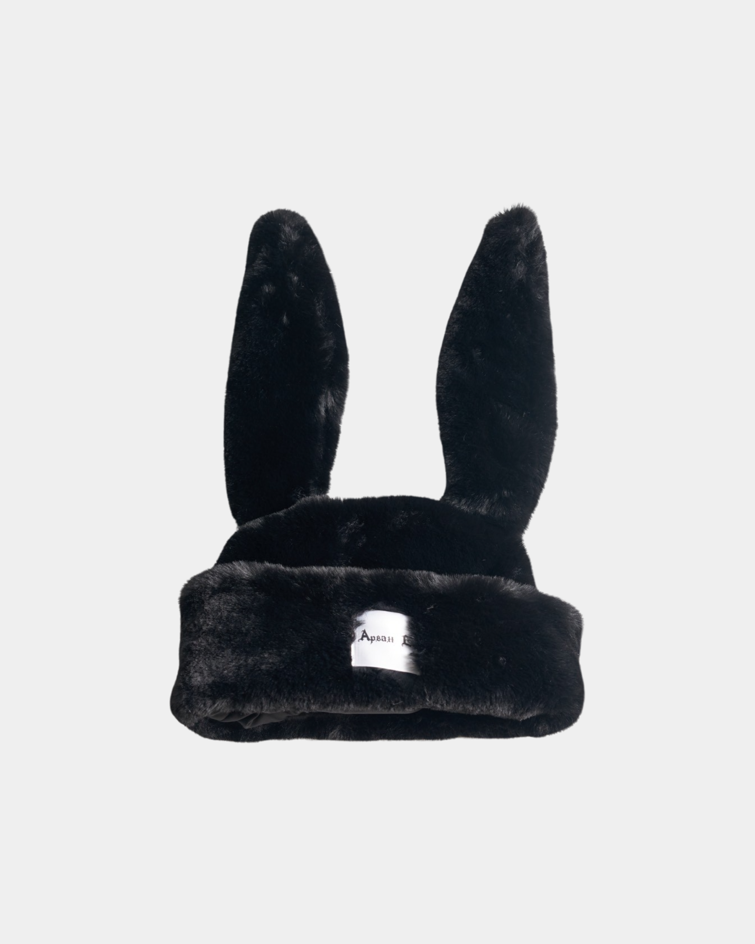 SUPER SOFT TOUCH BUNNY BEANIE (BLACK)