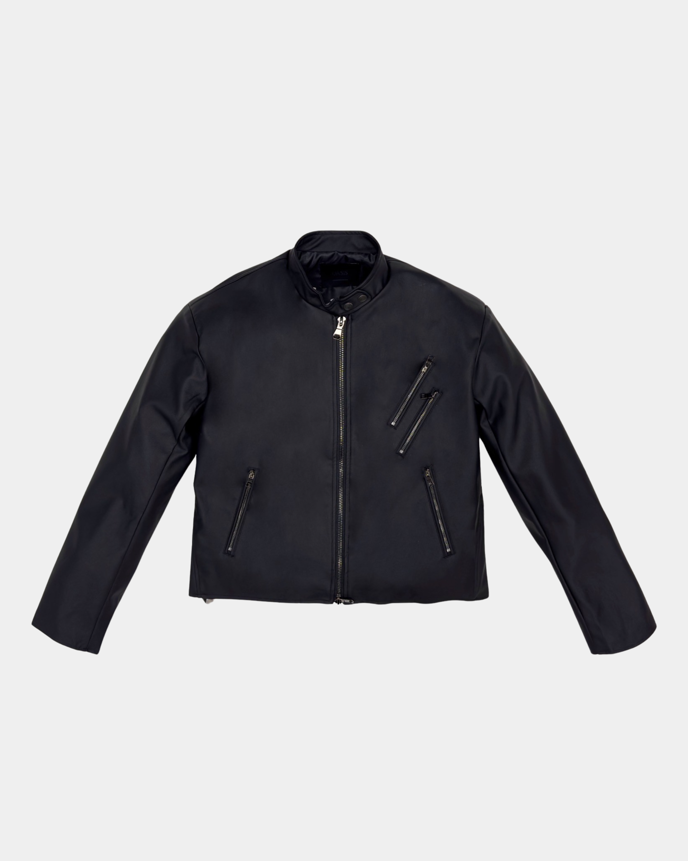 Zipper Leather Biking Jacket