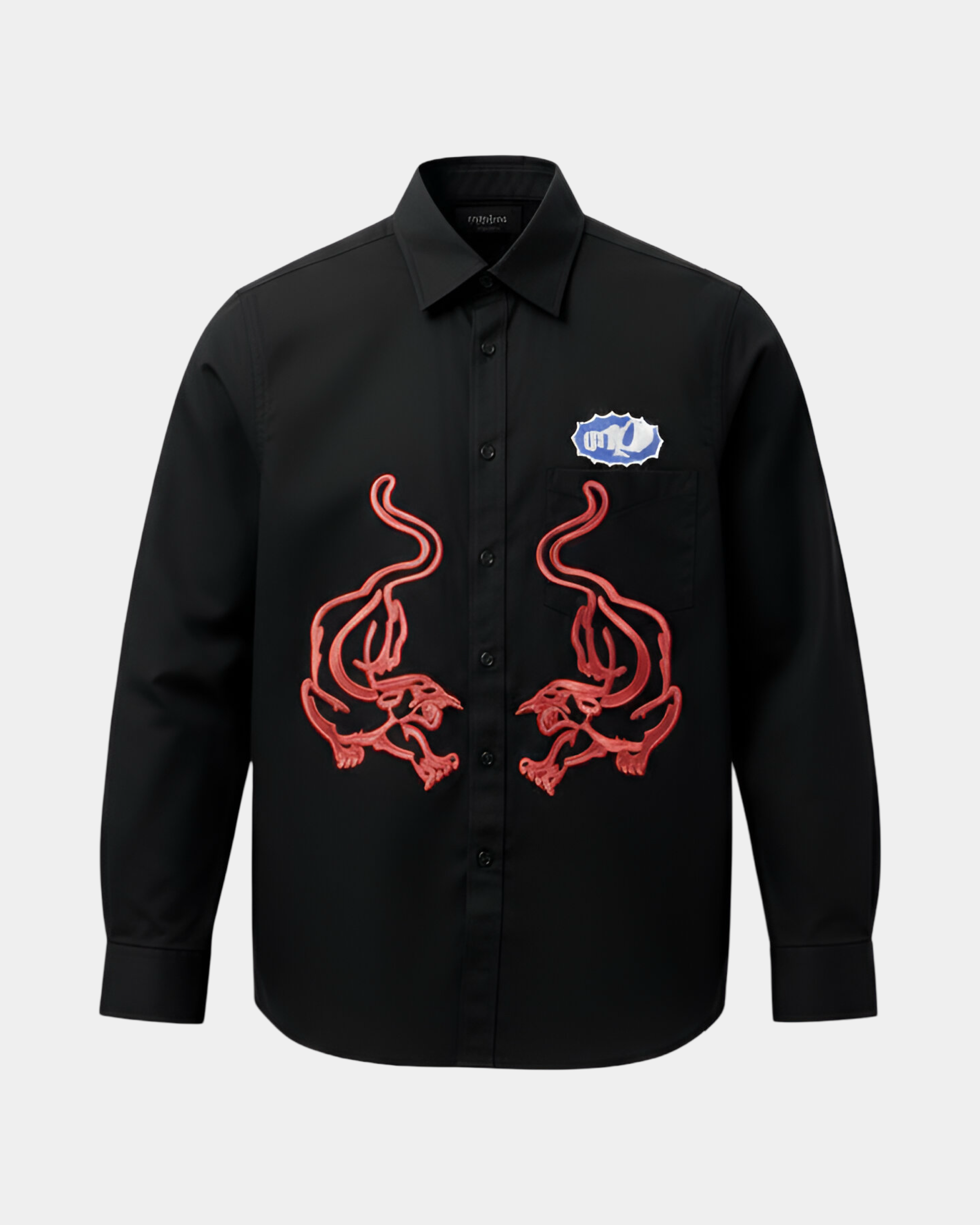 Panther Long Sleeve Black Shirt