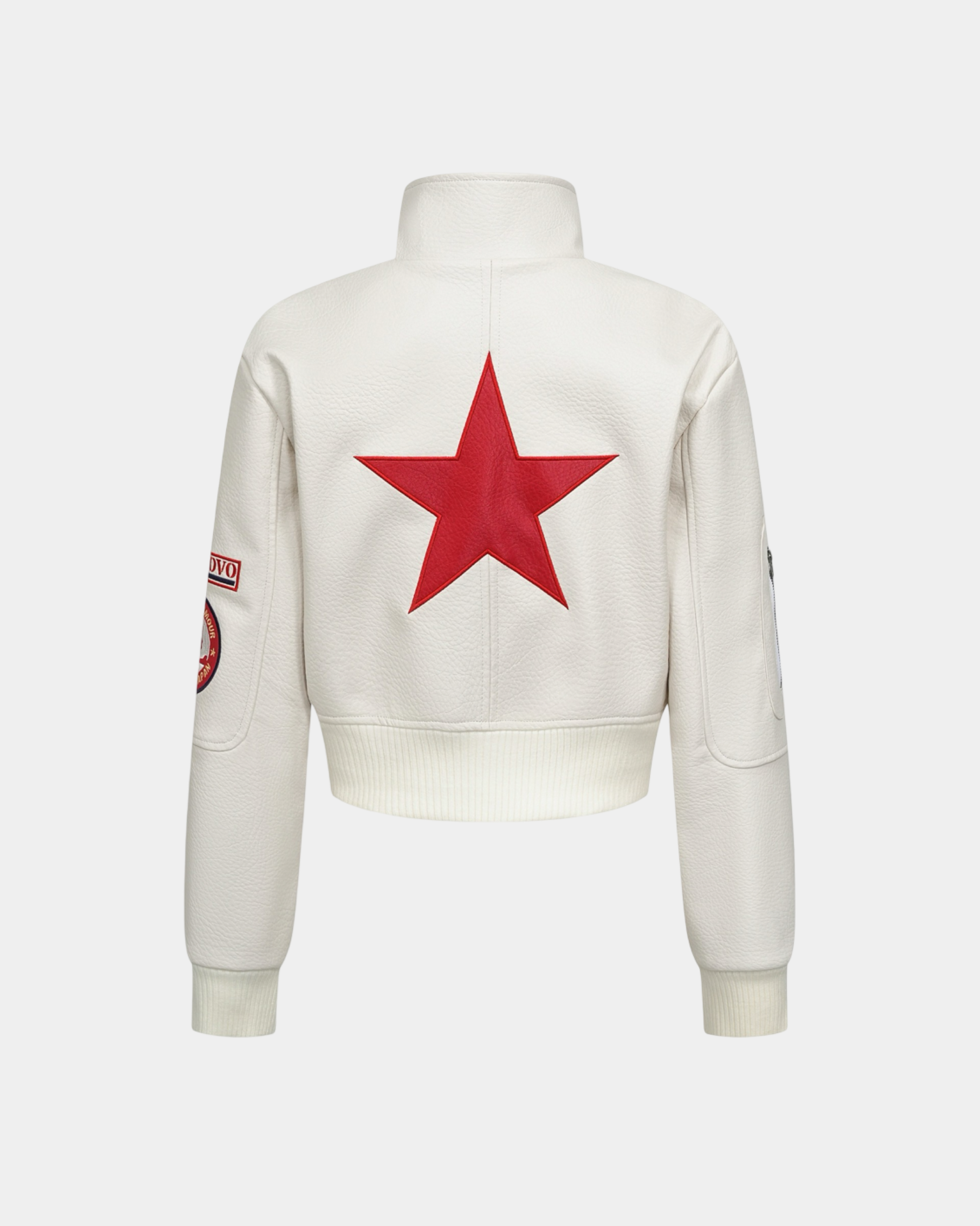 Ivory Moto Patch Jacket
