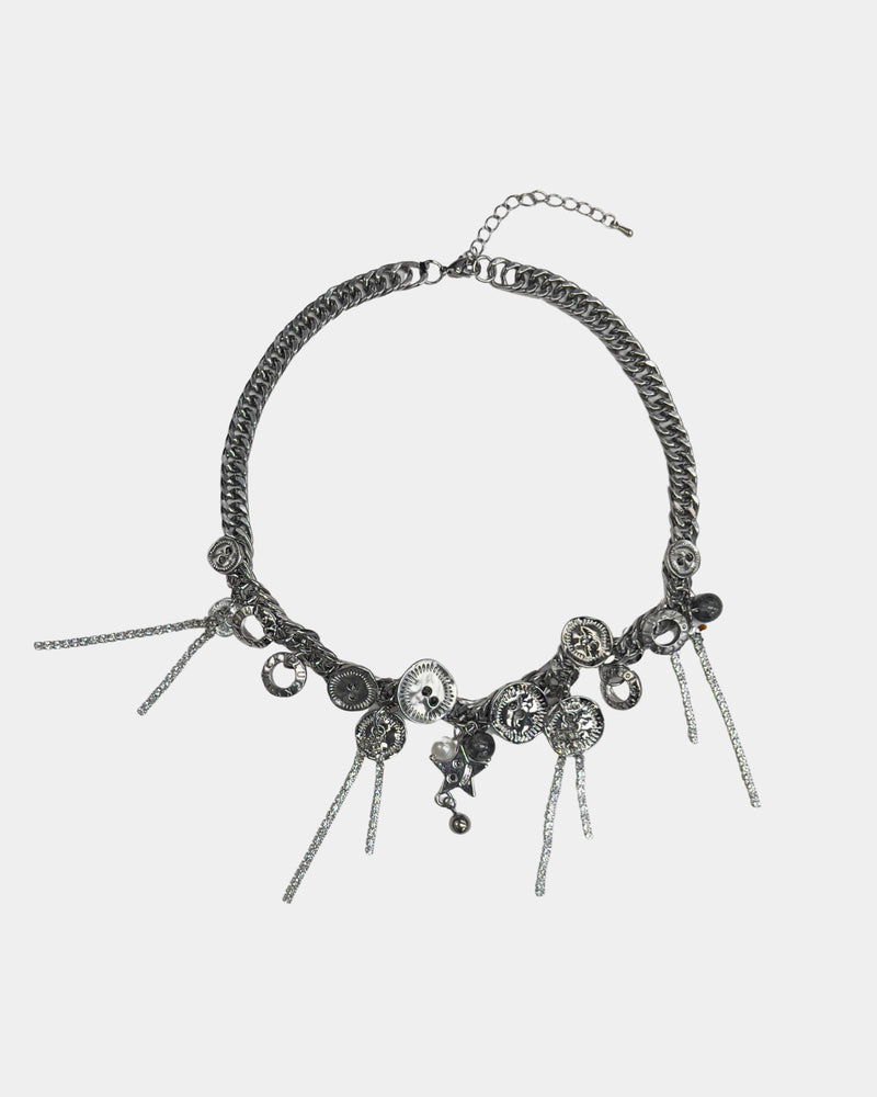Silver Handmade Charms Necklace