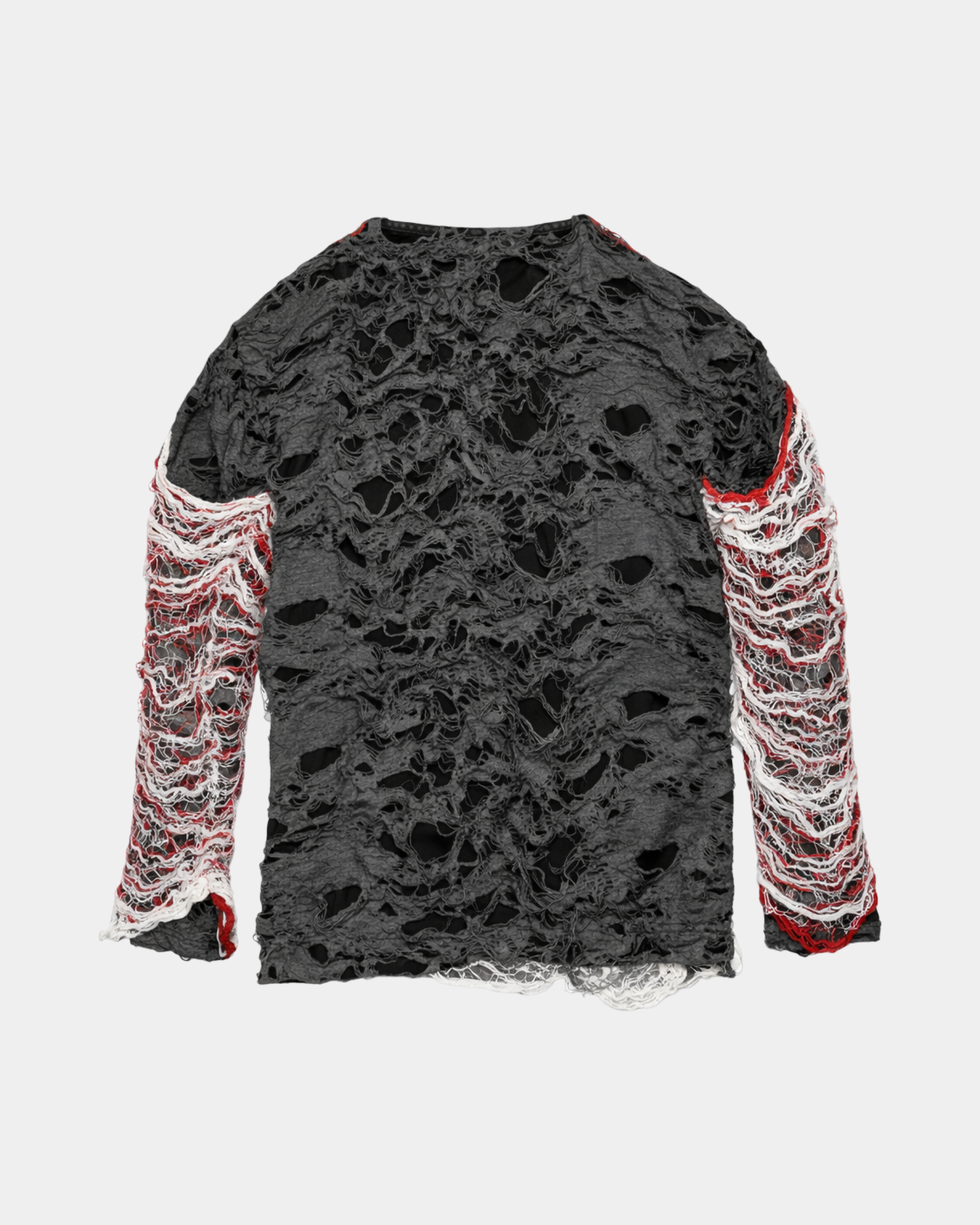 Remake Deconstructed Net Drape Pullover