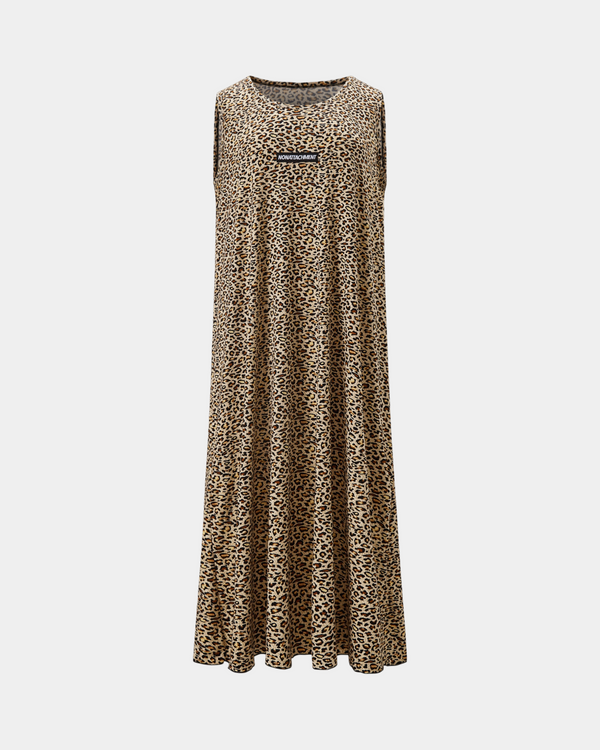 Leopard Print Lounge Tank Dress
