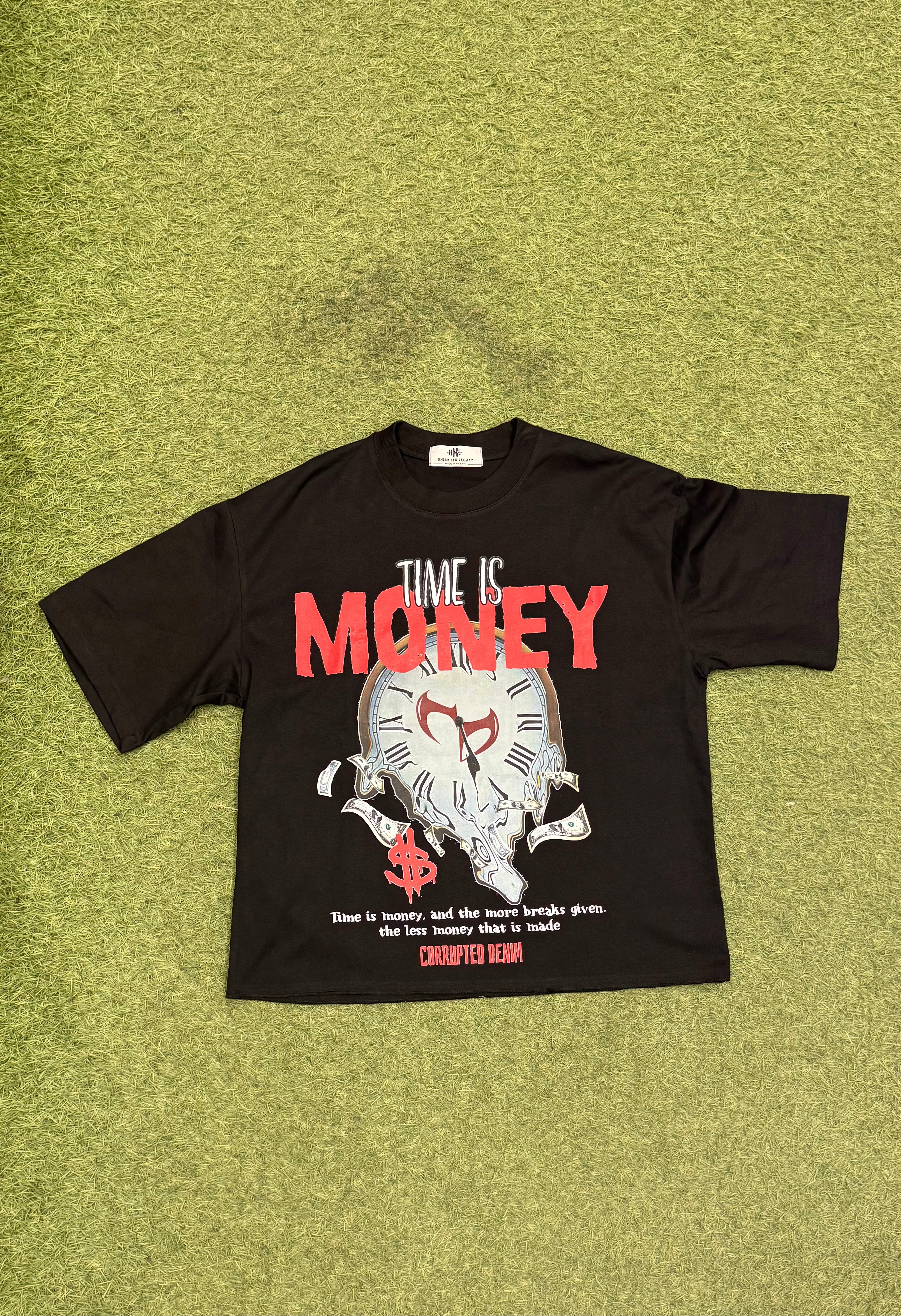 UnlimitedLegacyTime is Money BLACK tee