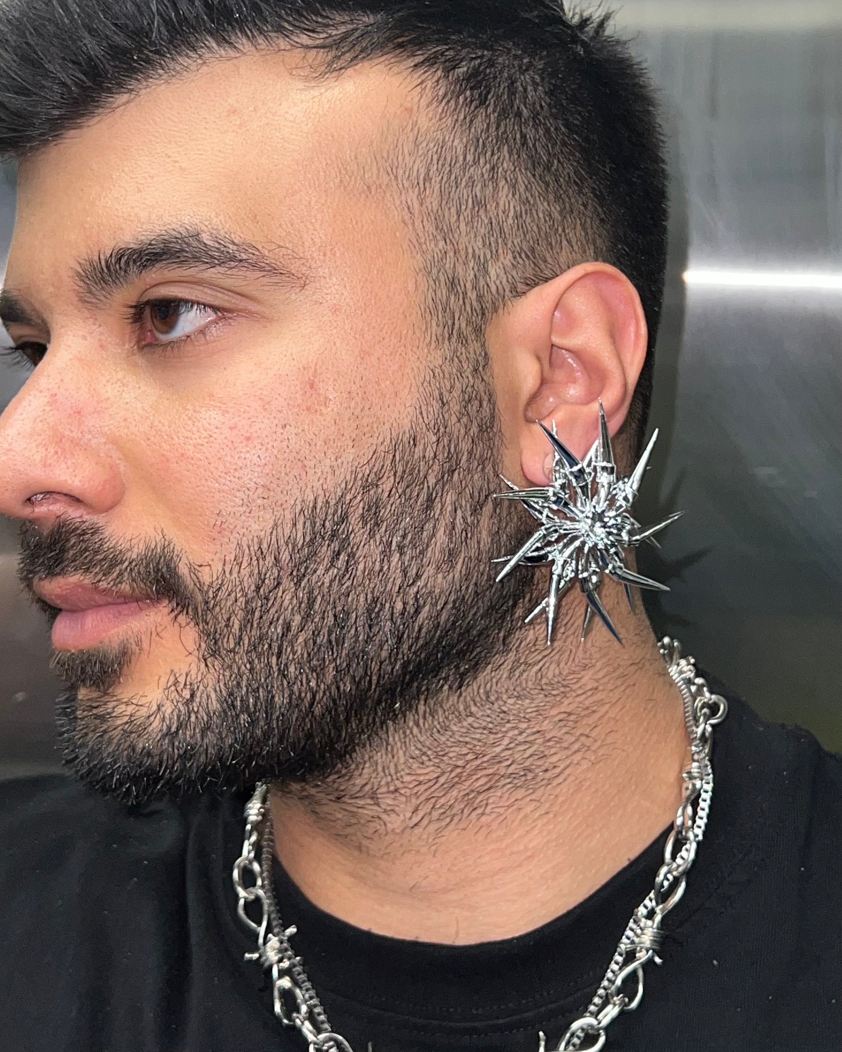 3D Printed Snowflake Earrings (single)